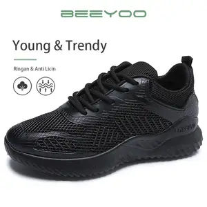 Beeyoo Sepatu Sneakers Wanita Hitam Korea Sekolah Kets Cewek Sport Shoes bahan berkualitas WK706