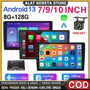 COD with kipas pendingin  4G+32G IPS Screen Head Unit 7/9/10 Inch Car Android 13 Navigasi Untuk TOYOTA Daihatsu Mitsubishi android mobil 10 inch ram 4 HONDA SUZUKI Hyundai NISSAN Double Din tv mobil android
