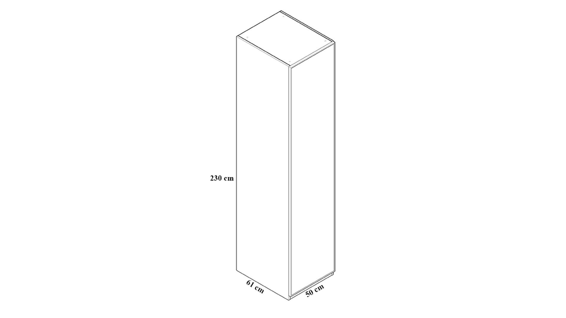 Oylat 50 cm Sol Ek Dolap (Askılı)