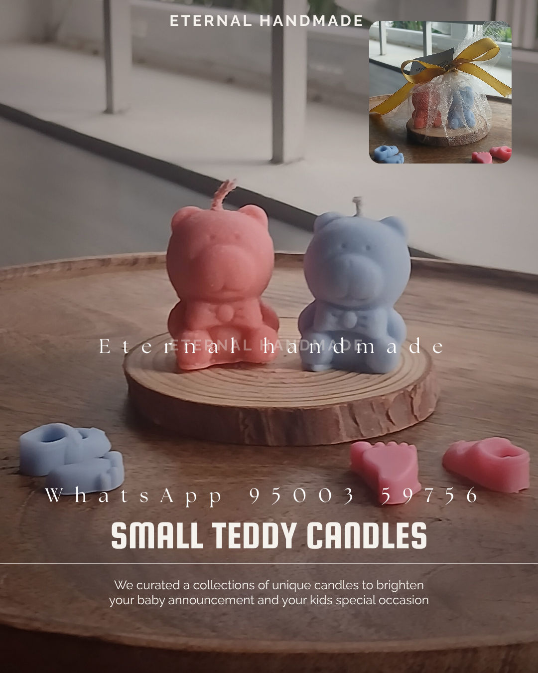 2 teddy candles