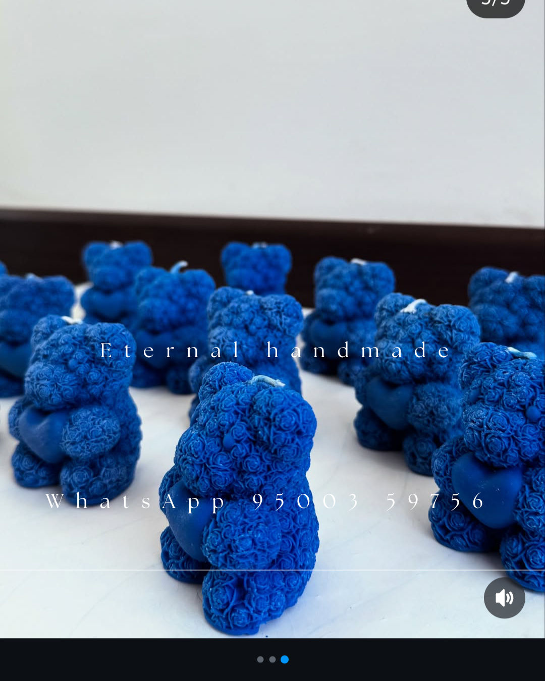 Custom coloured teddy candles