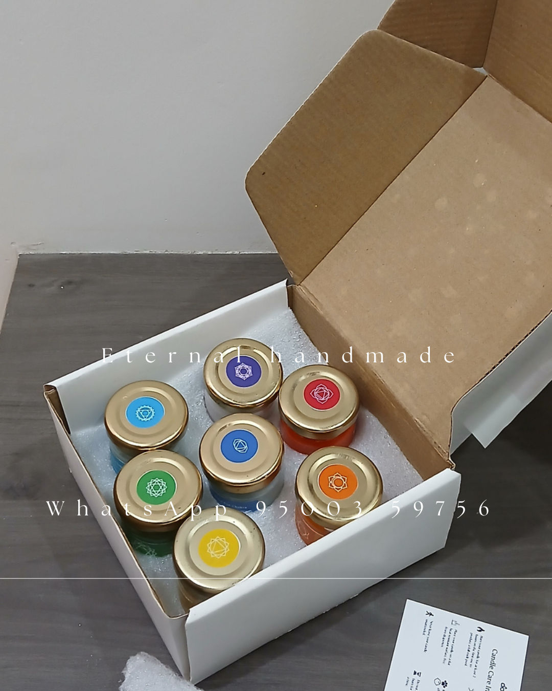 Seven chakra candles set