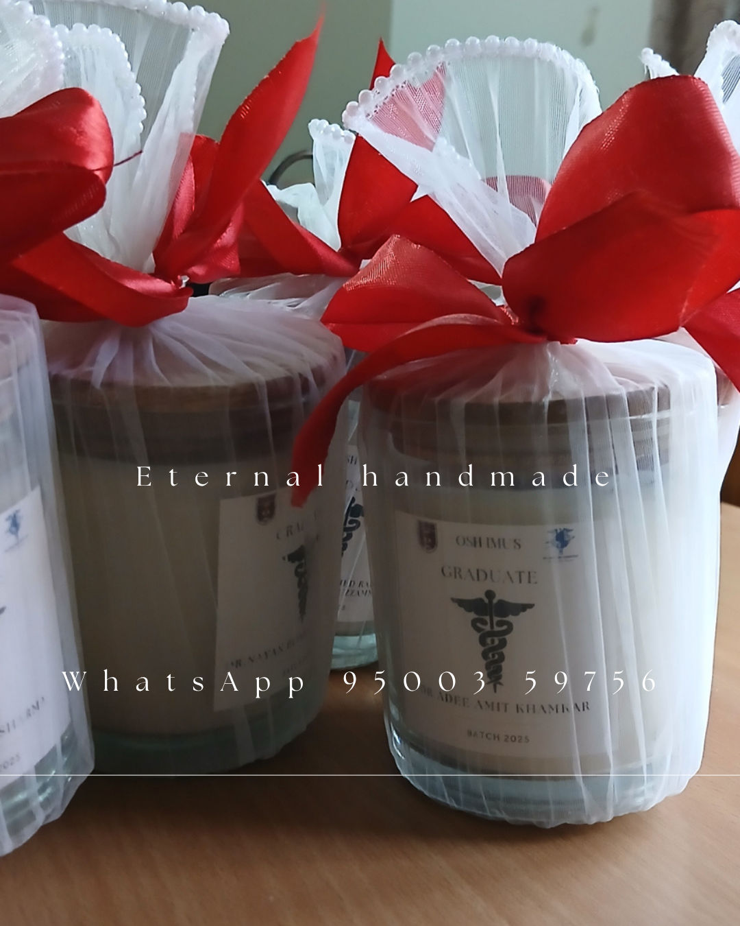 Custom labeled jar candles
