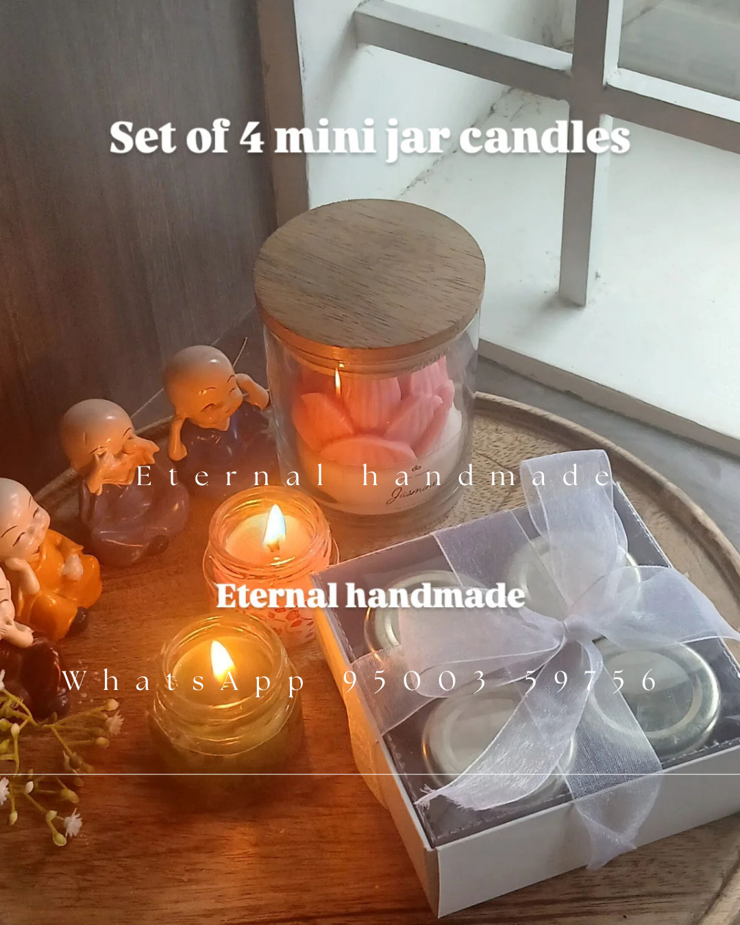 Mini jar set of 4 candles