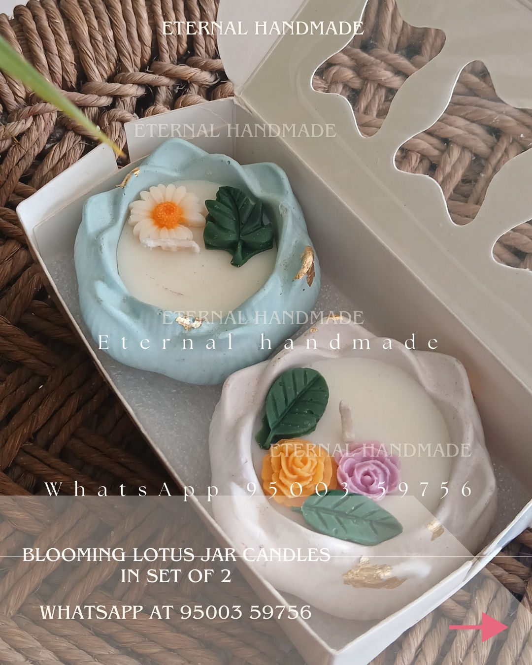 Floral Lotus Jar