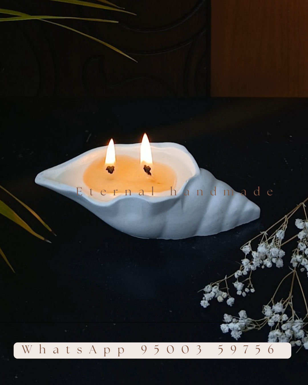 conch shell candle