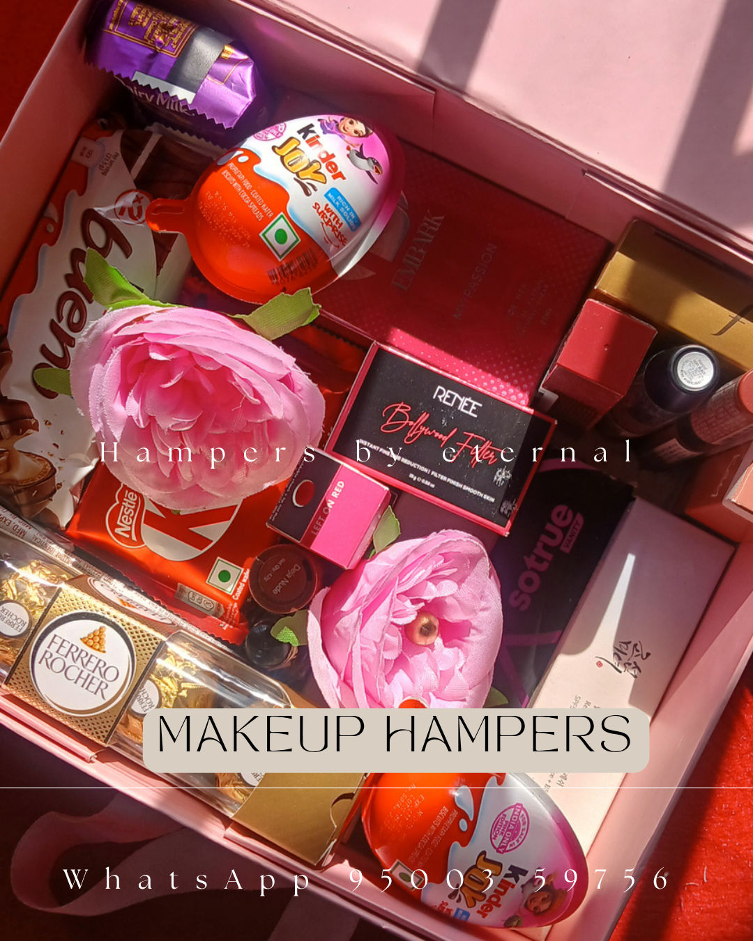 Makeup kit and chocolate hampers