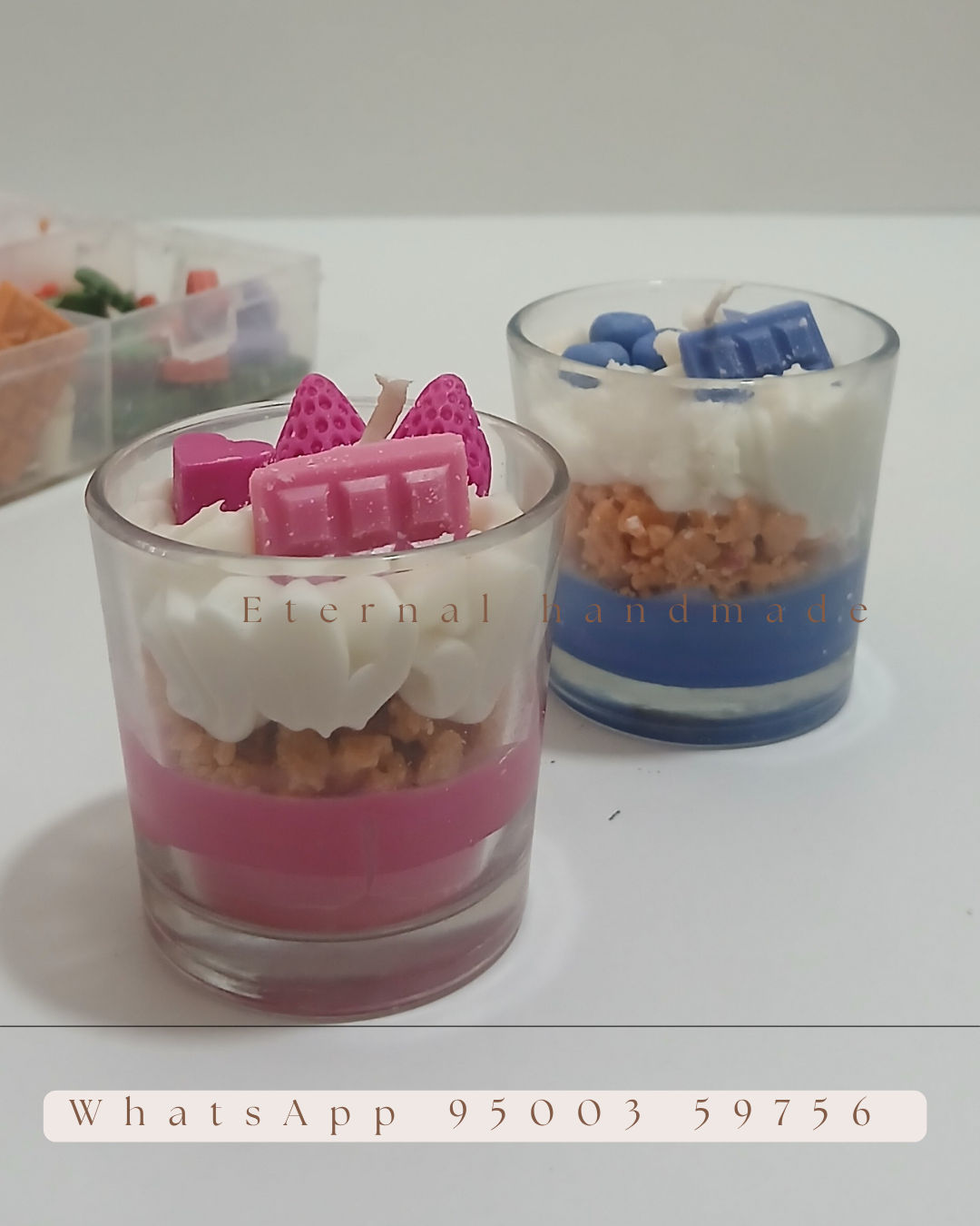 Whipped berry candles