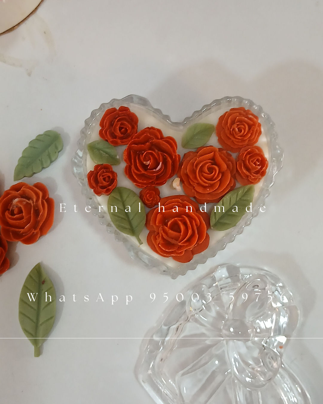 Floral Heart Jar Candle