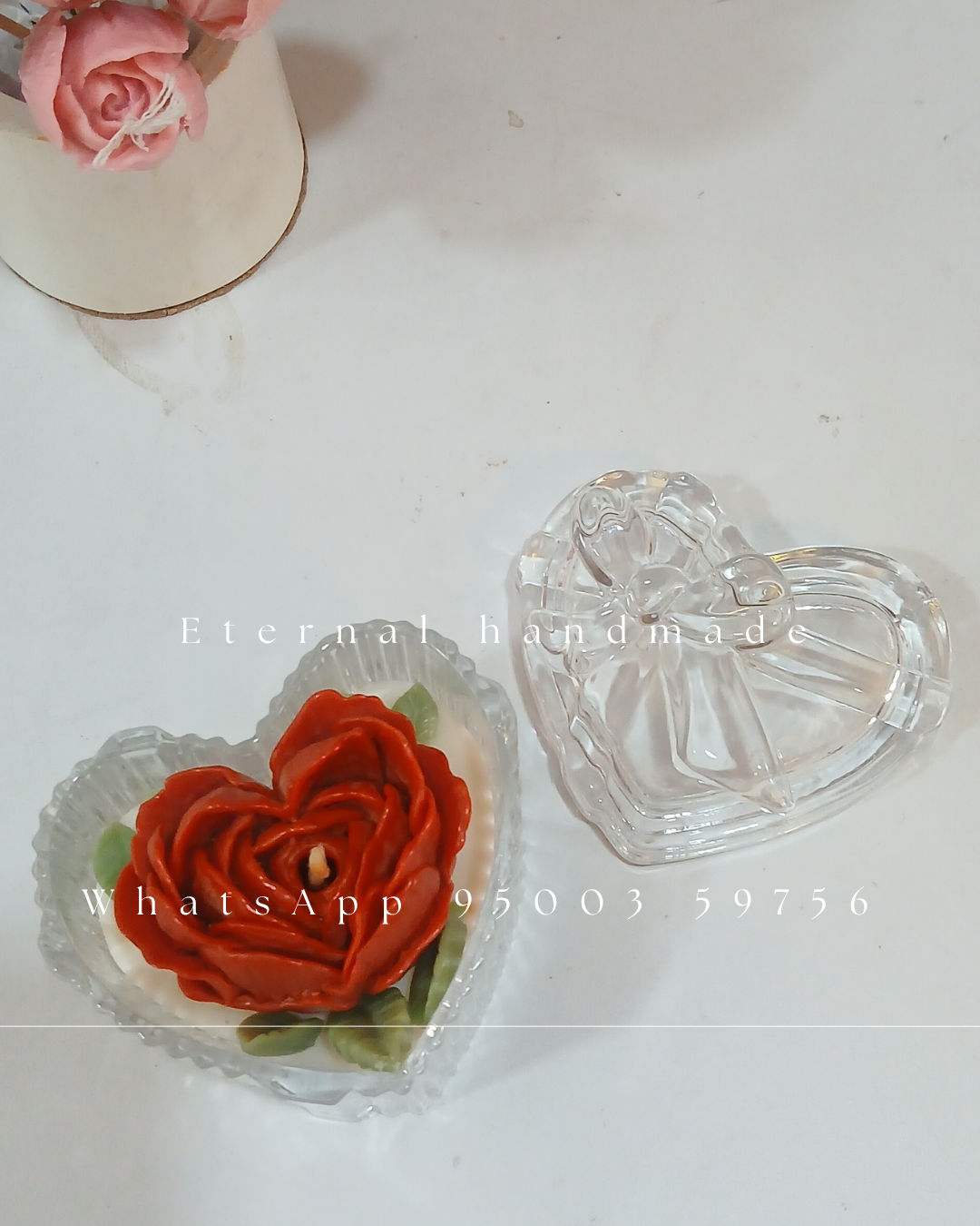 Heart Rose Jar candle