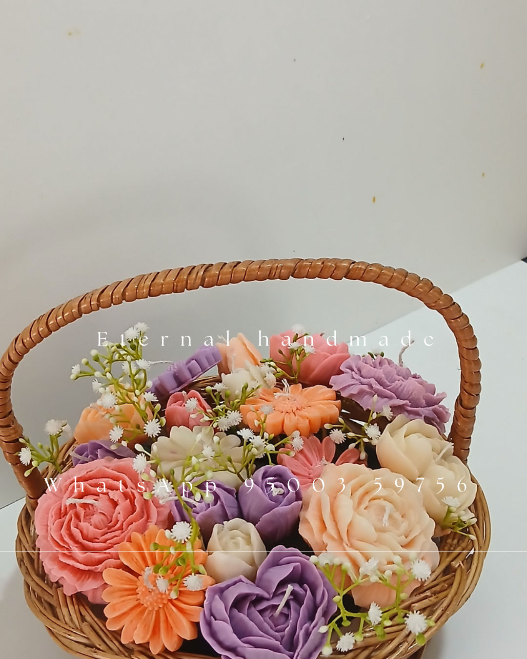 Woven Basket Boquet candles