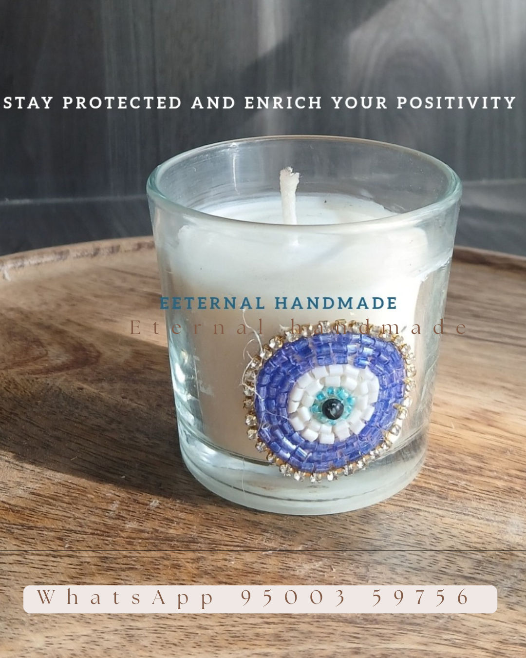 Evil Eye shot glass candles