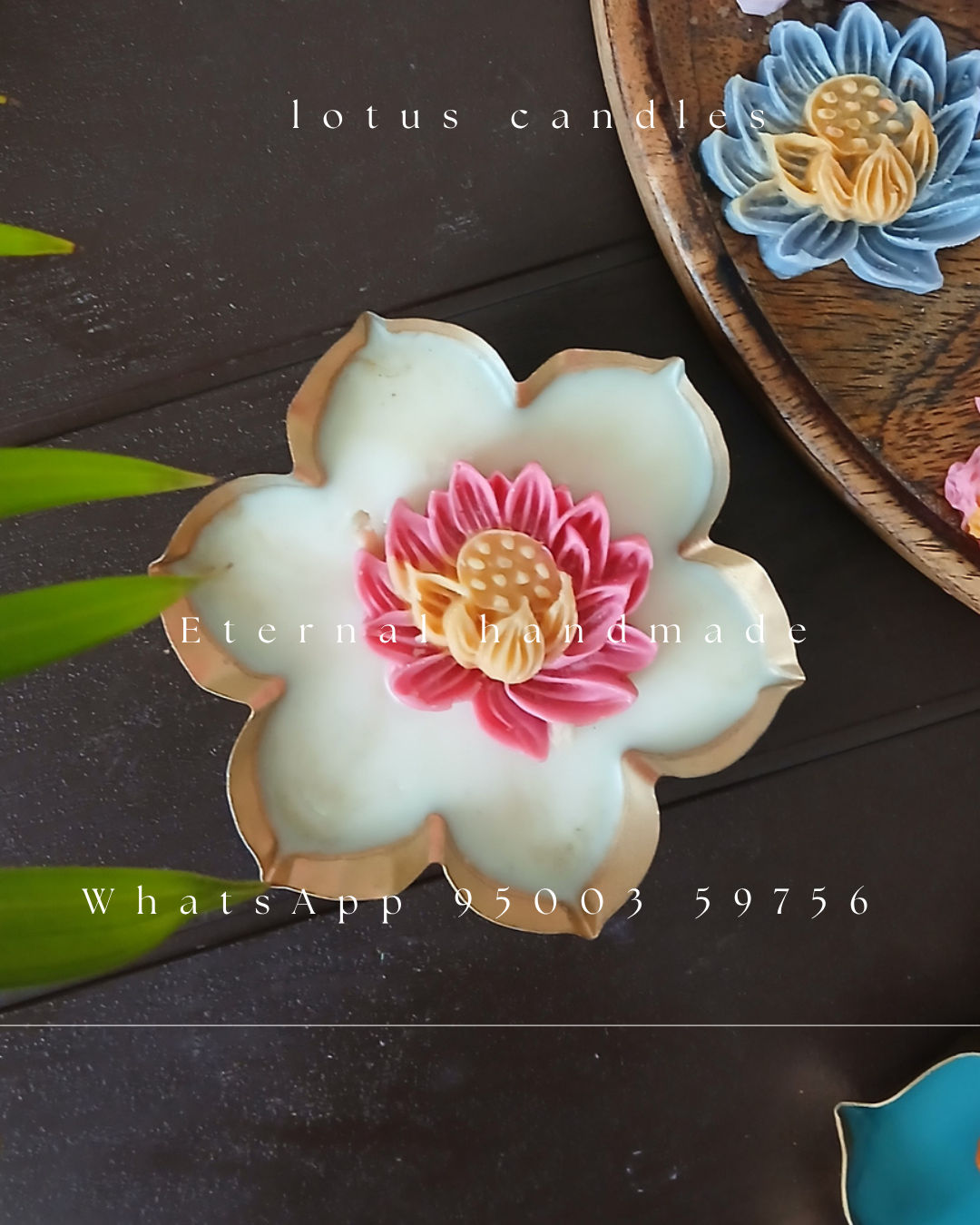 Lotus pond candle