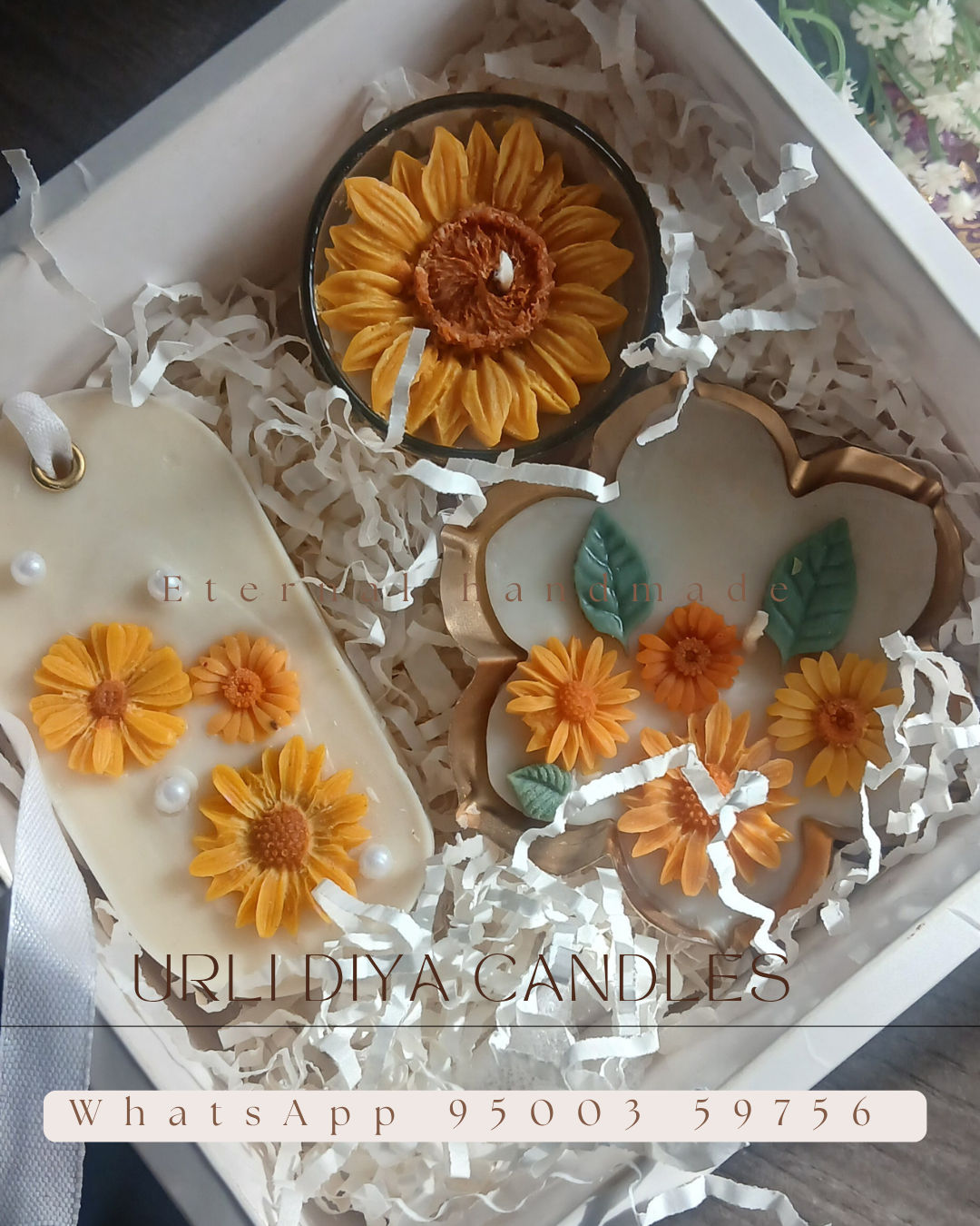 Sunflower combo candle