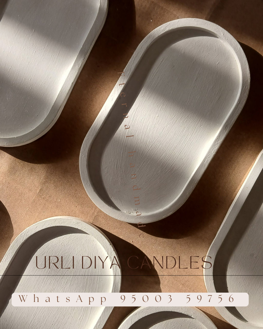 Concrete Oval Trays