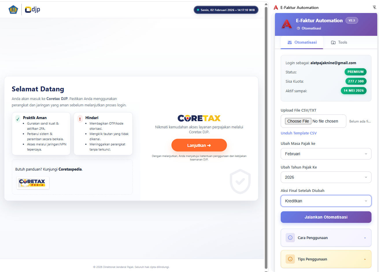 e-Faktur Automation in action