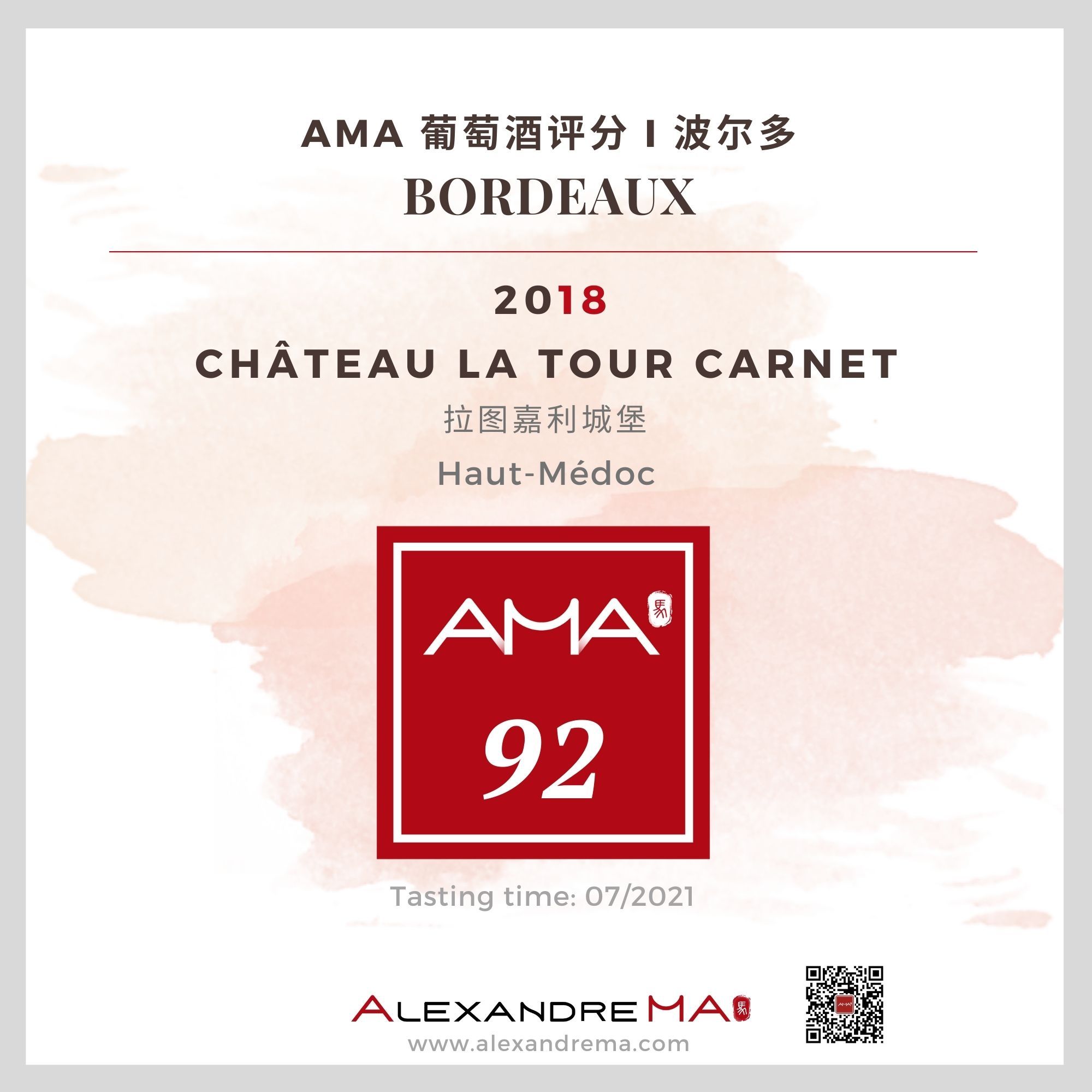 Château La Tour Carnet 2018 - Alexandre MA