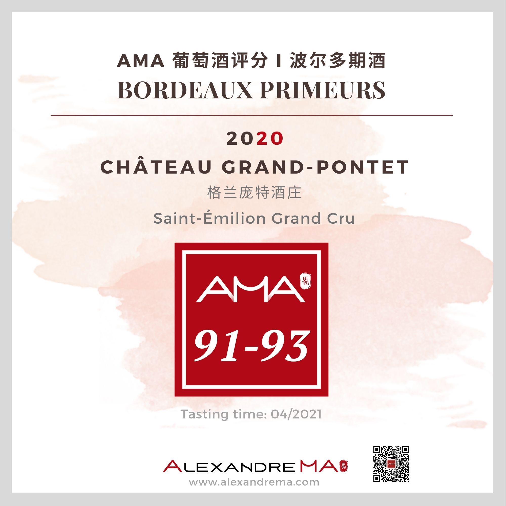 Château Grand-Pontet 2020 - Alexandre MA