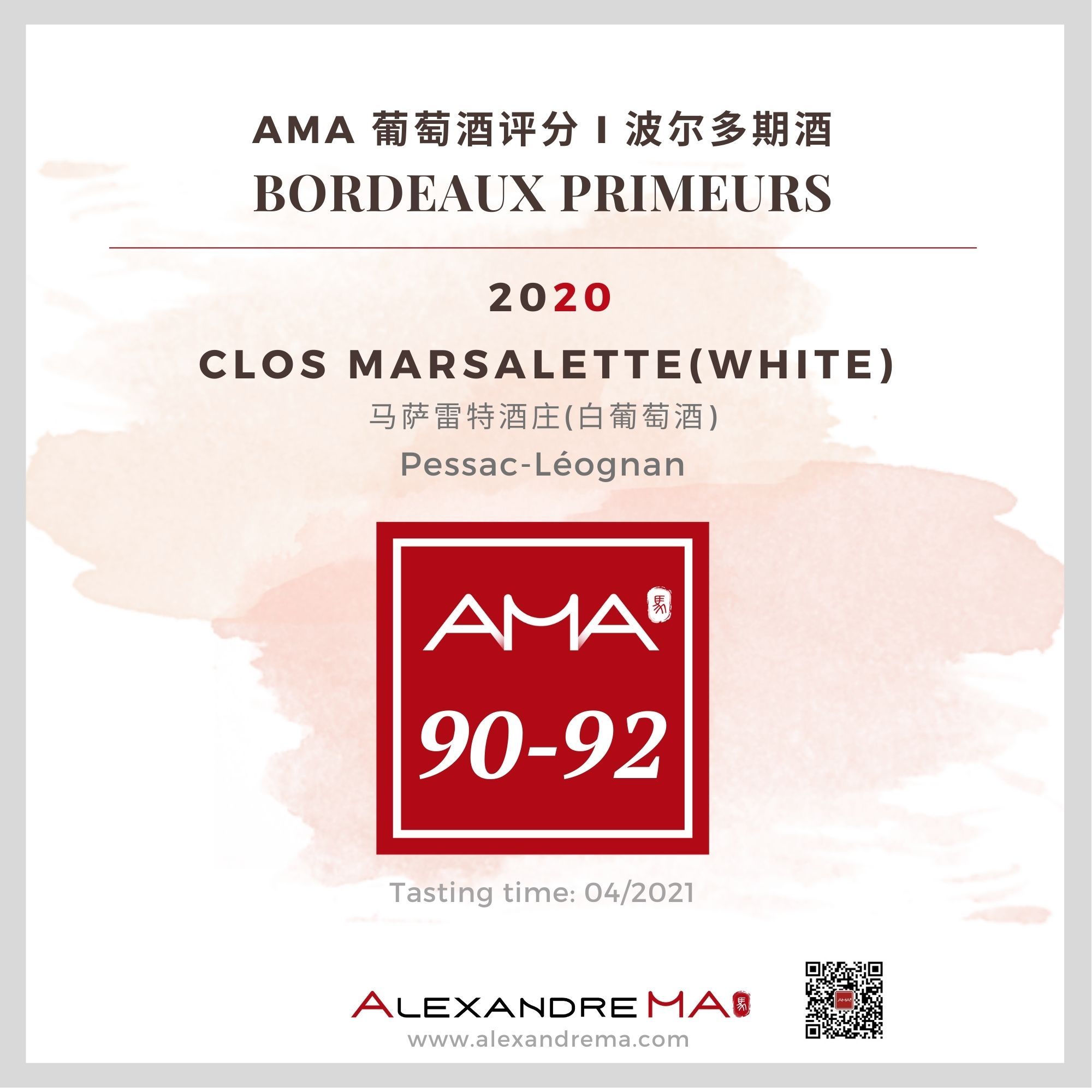 Clos Marsalette – White – 2020 – CN - Alexandre Ma