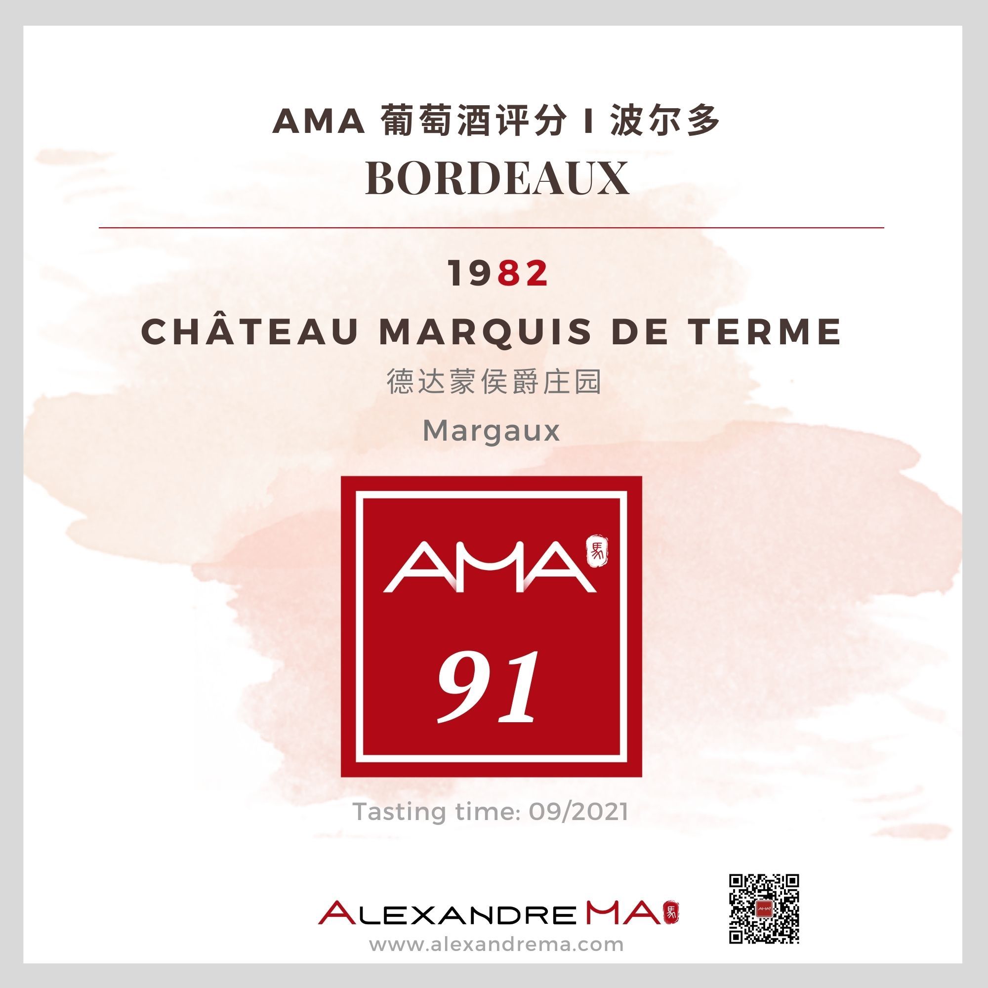 Château Marquis de Terme 1982 - Alexandre MA