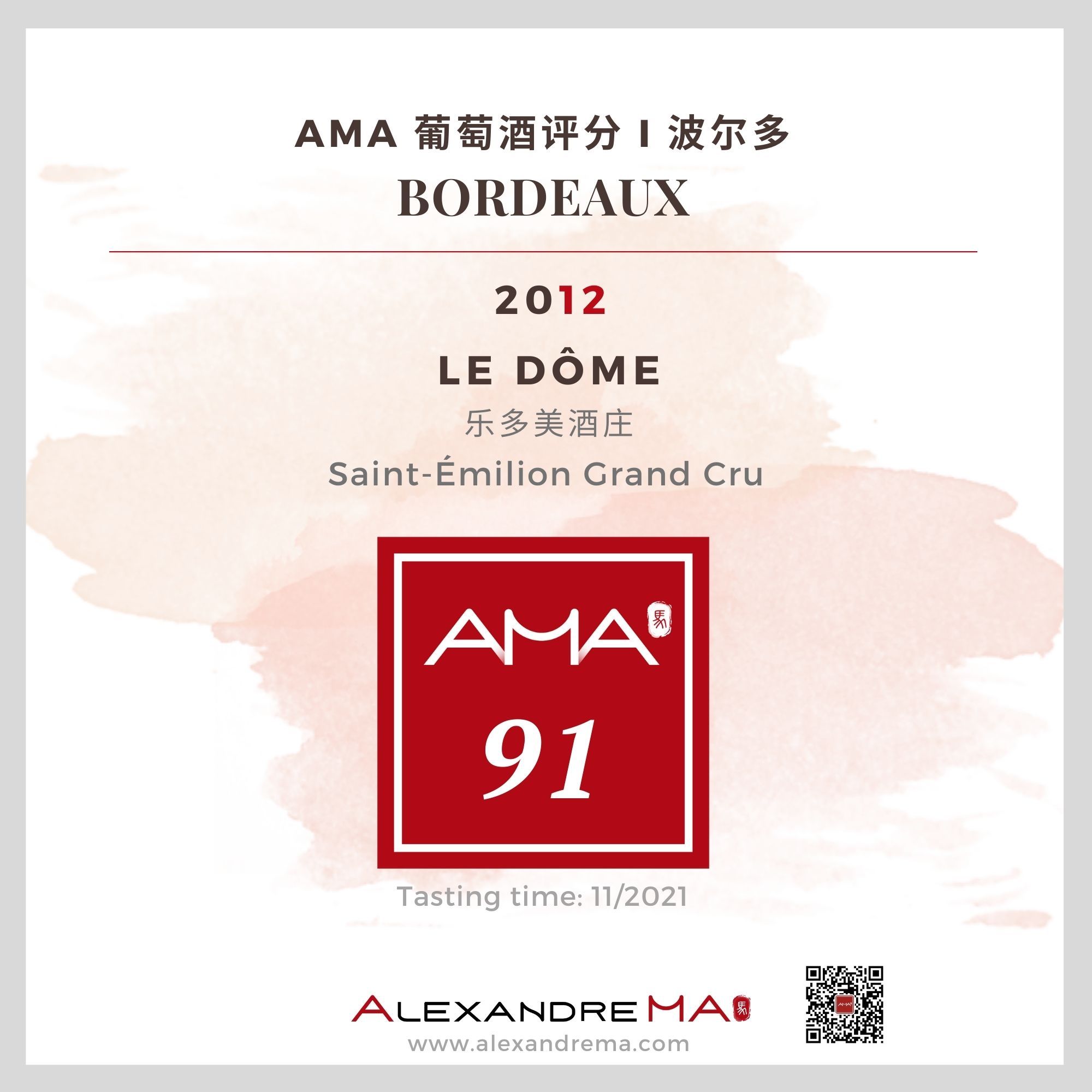 Le Dôme 2012 乐多美酒庄 - Alexandre Ma