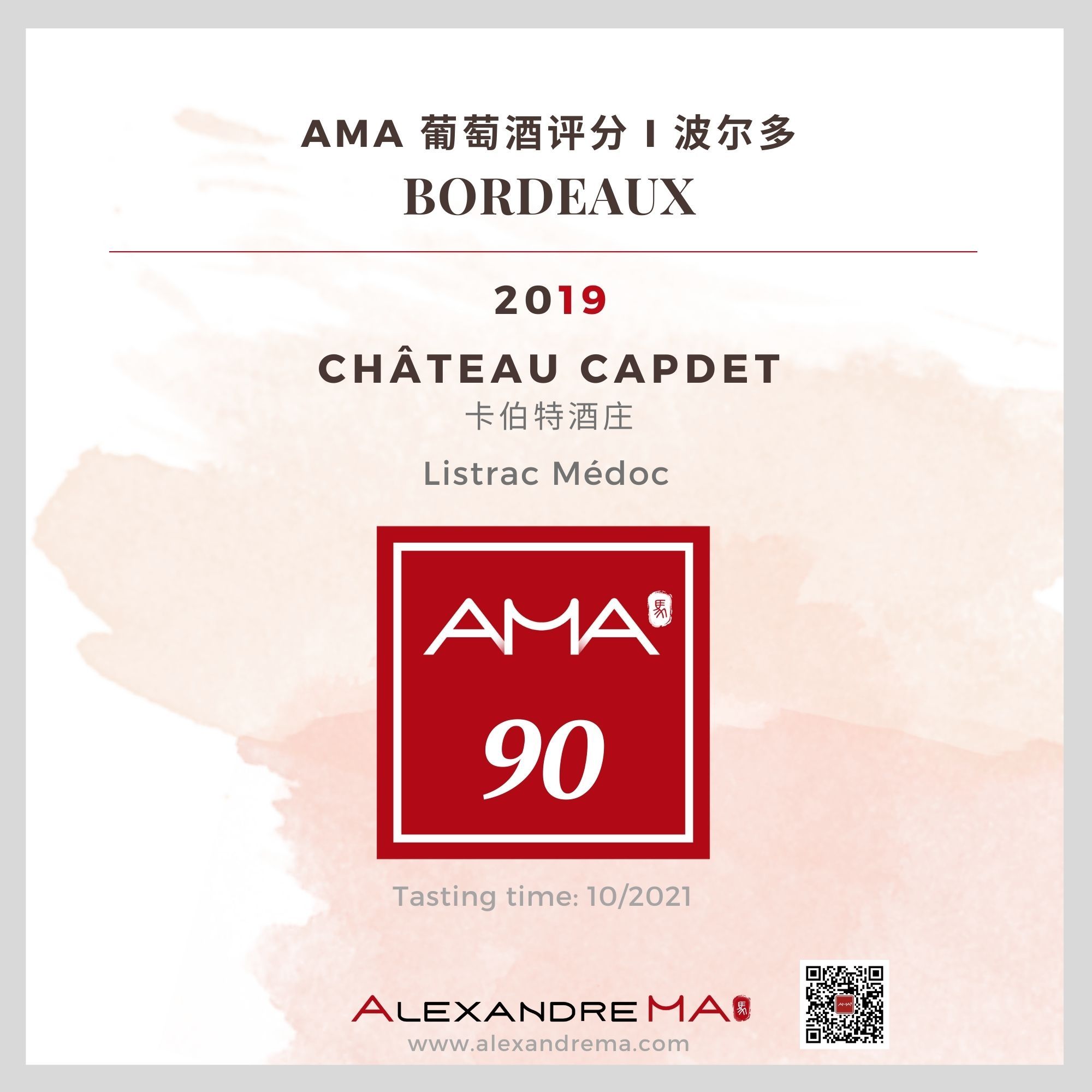 Château Capdet 2019 - Alexandre MA