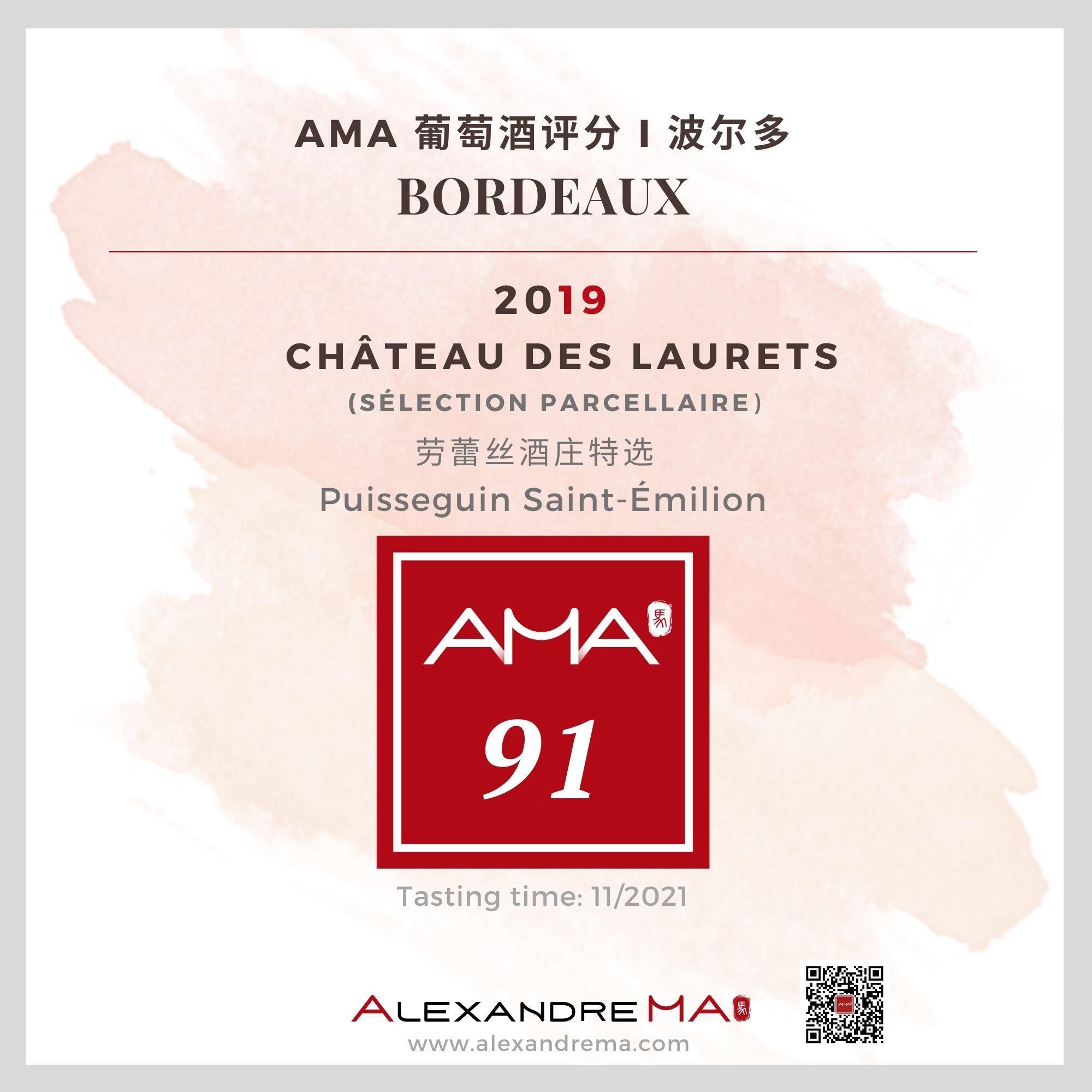 Château des Laurets – Sélection Parcellaire 2019 - Alexandre MA