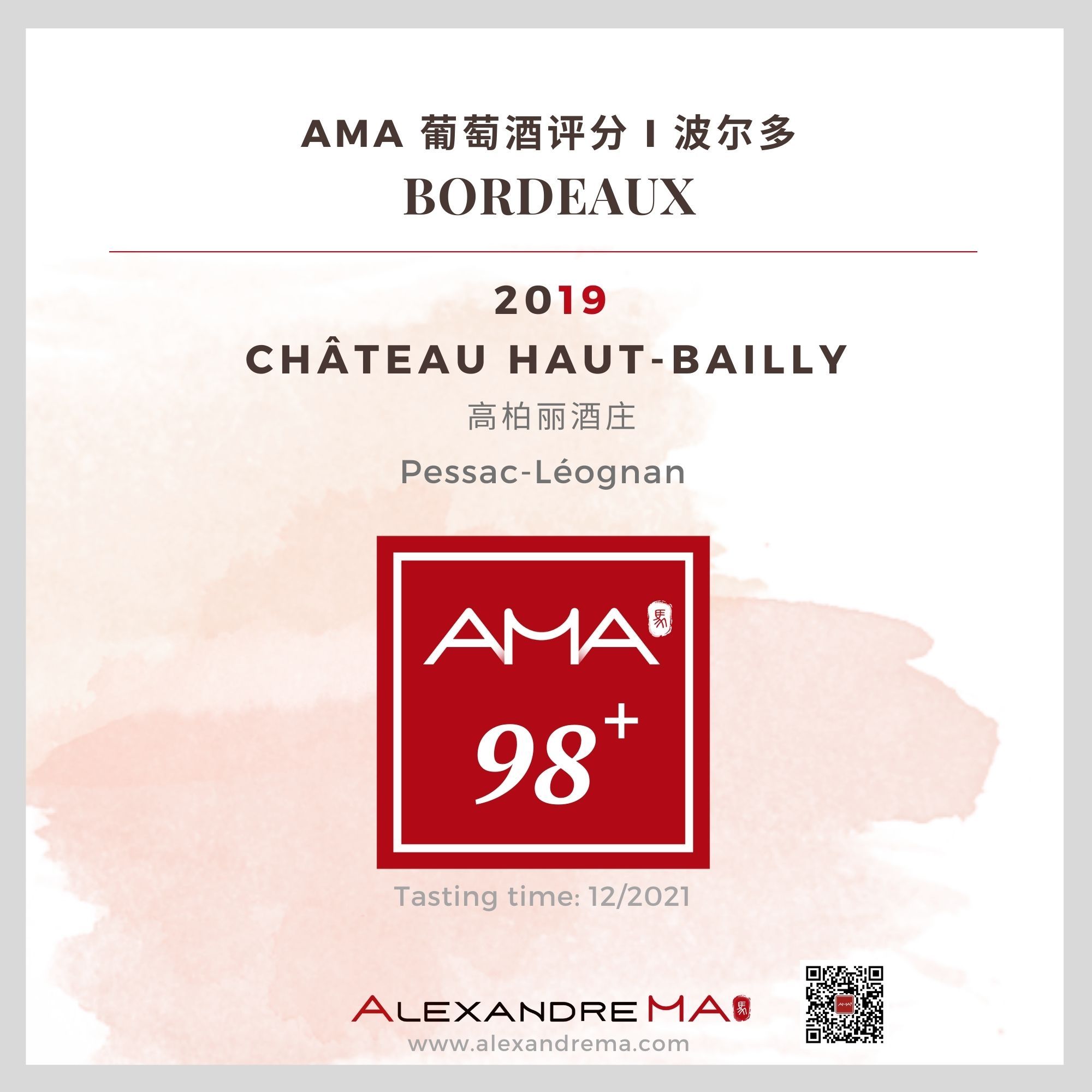 Château Haut-Bailly 2019 高柏丽酒庄 - Alexandre Ma