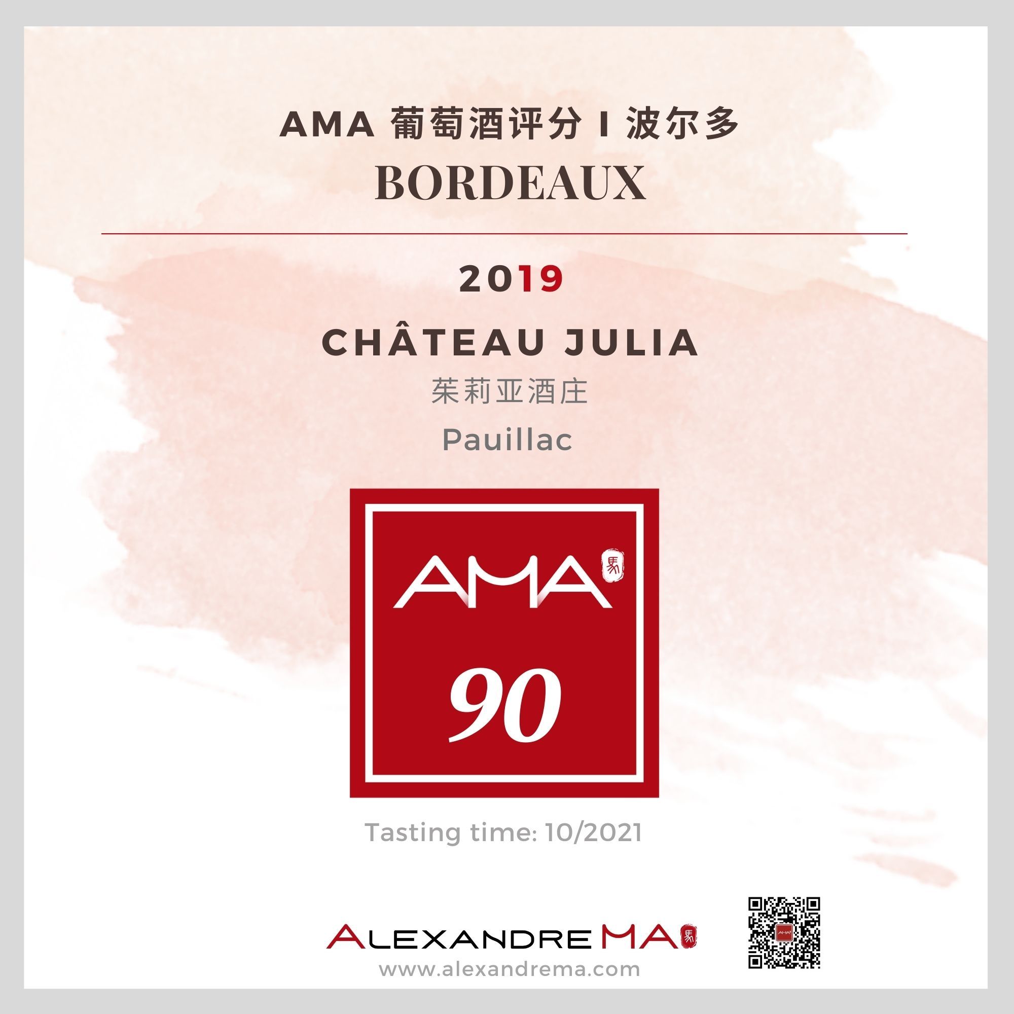 Château Julia 2019 茱莉亚酒庄 - Alexandre Ma