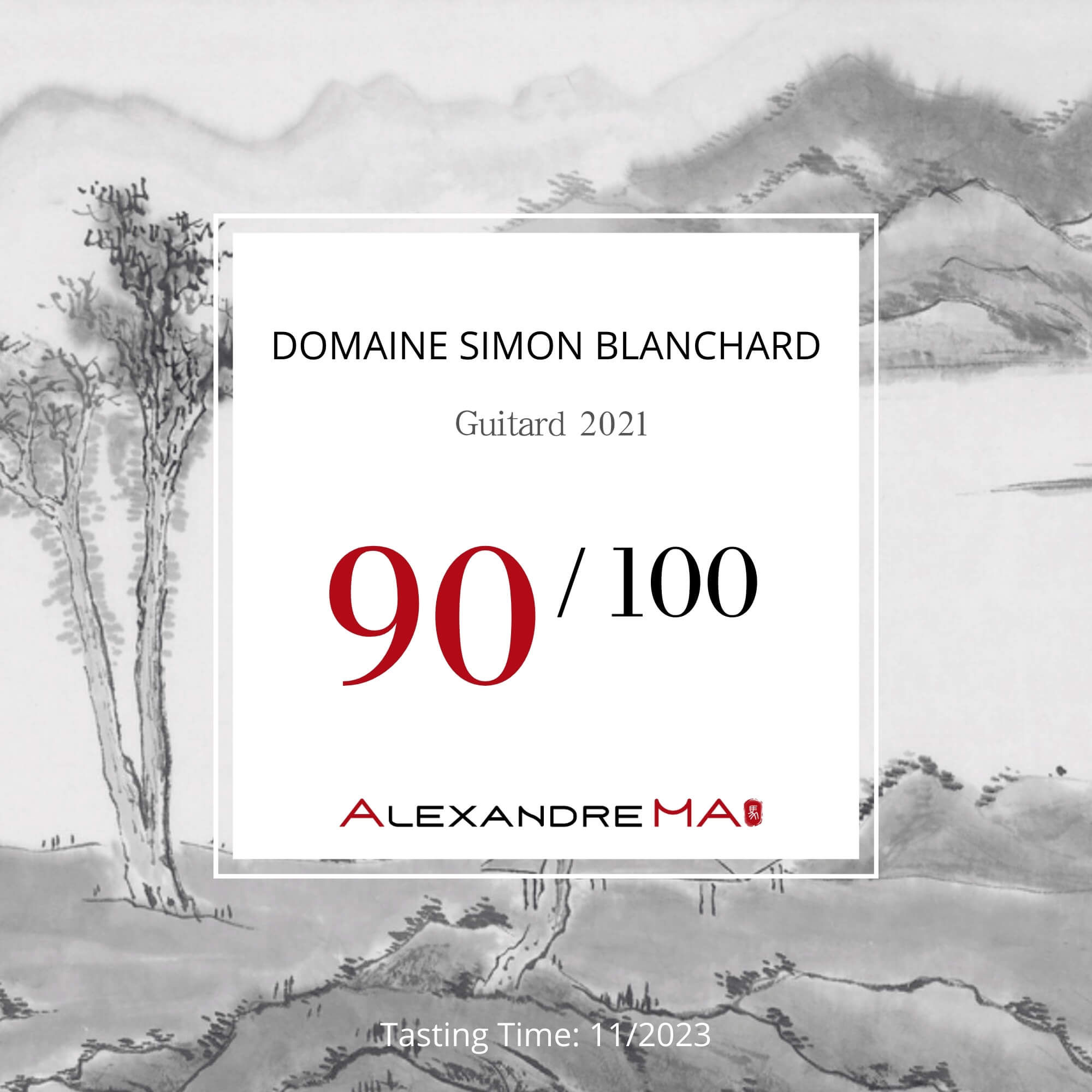 Domaine Simon Blanchard-Guitard 2021 - Alexandre MA