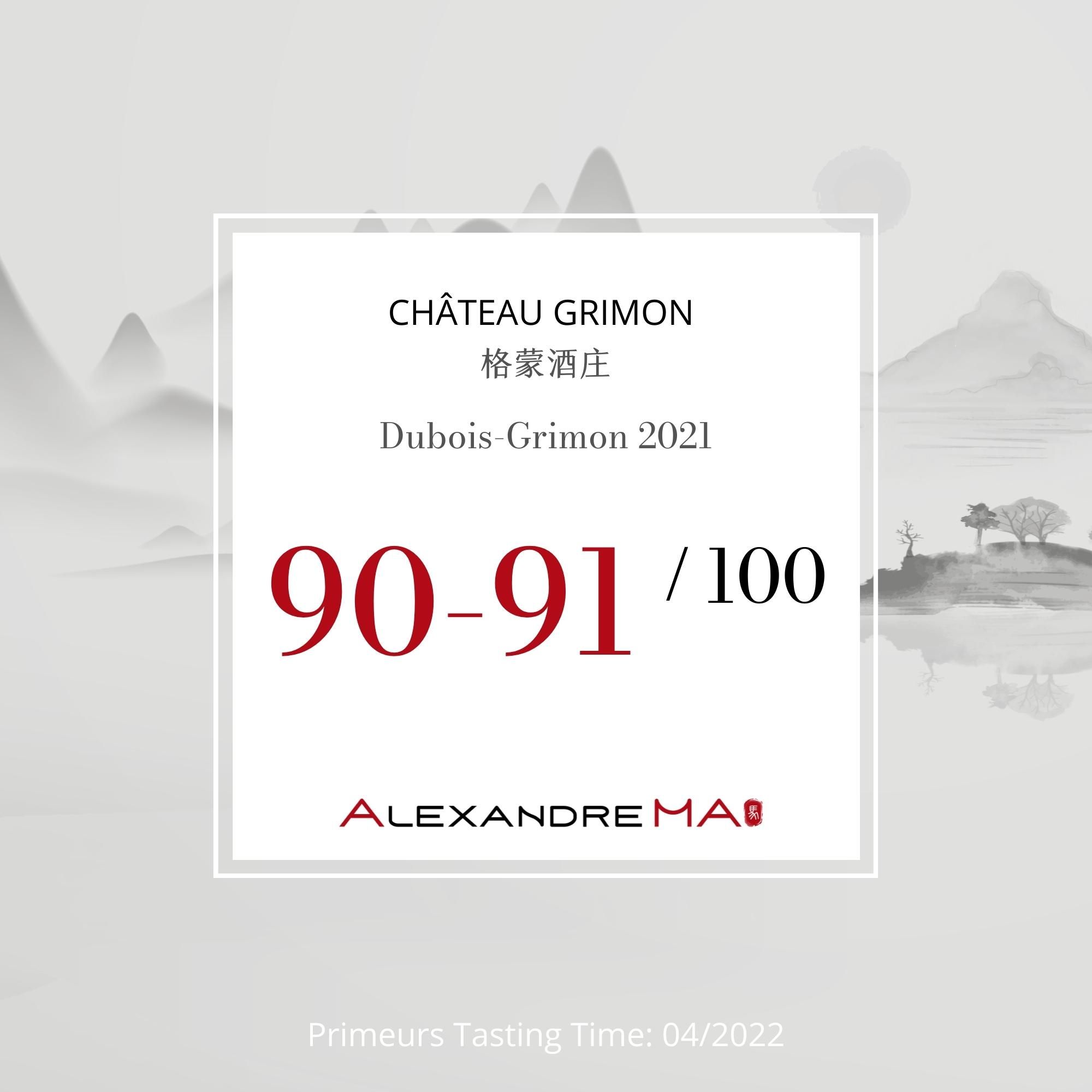 Château Grimon 2021 - Alexandre MA