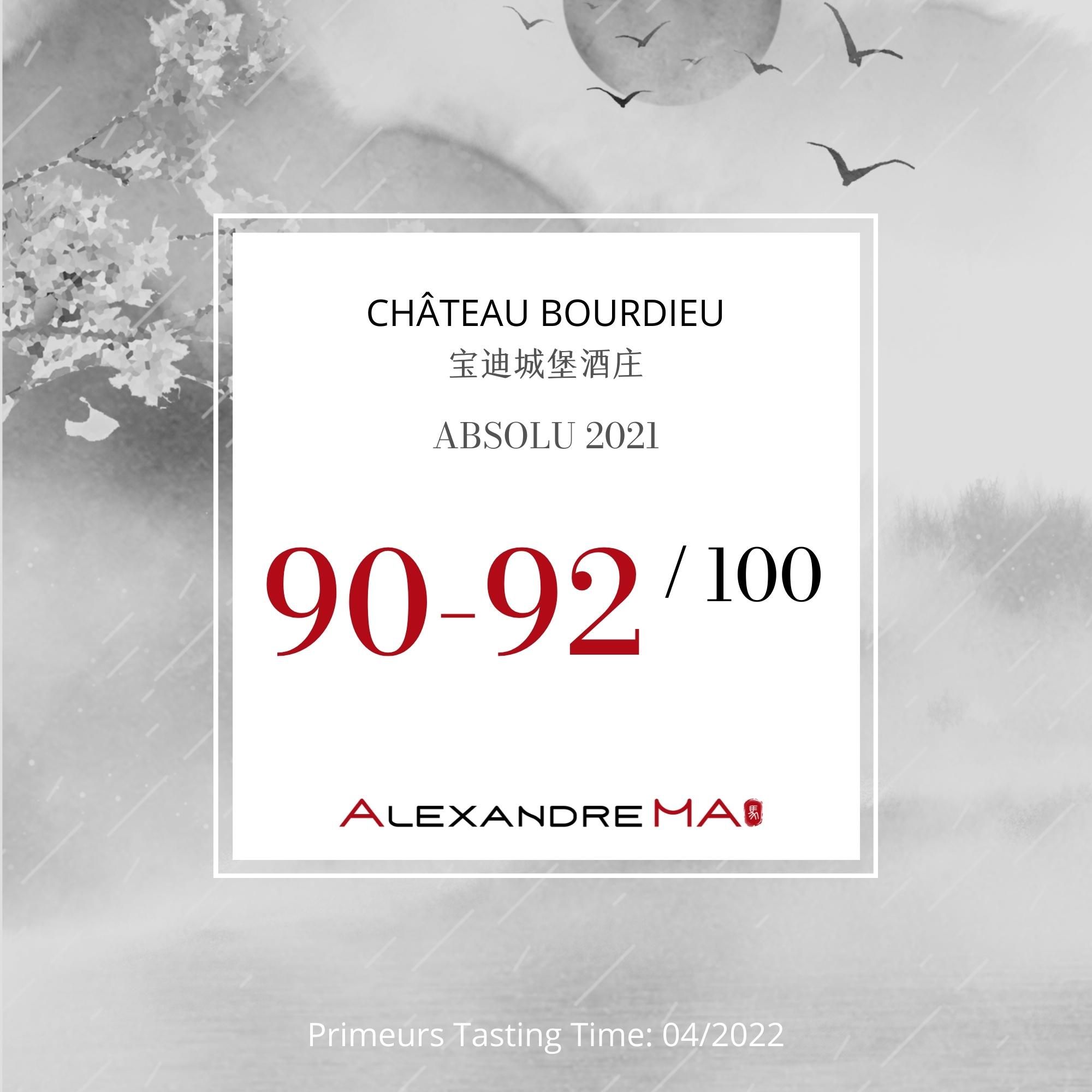 Château Bourdieu
– Absolu 2021 - Alexandre MA