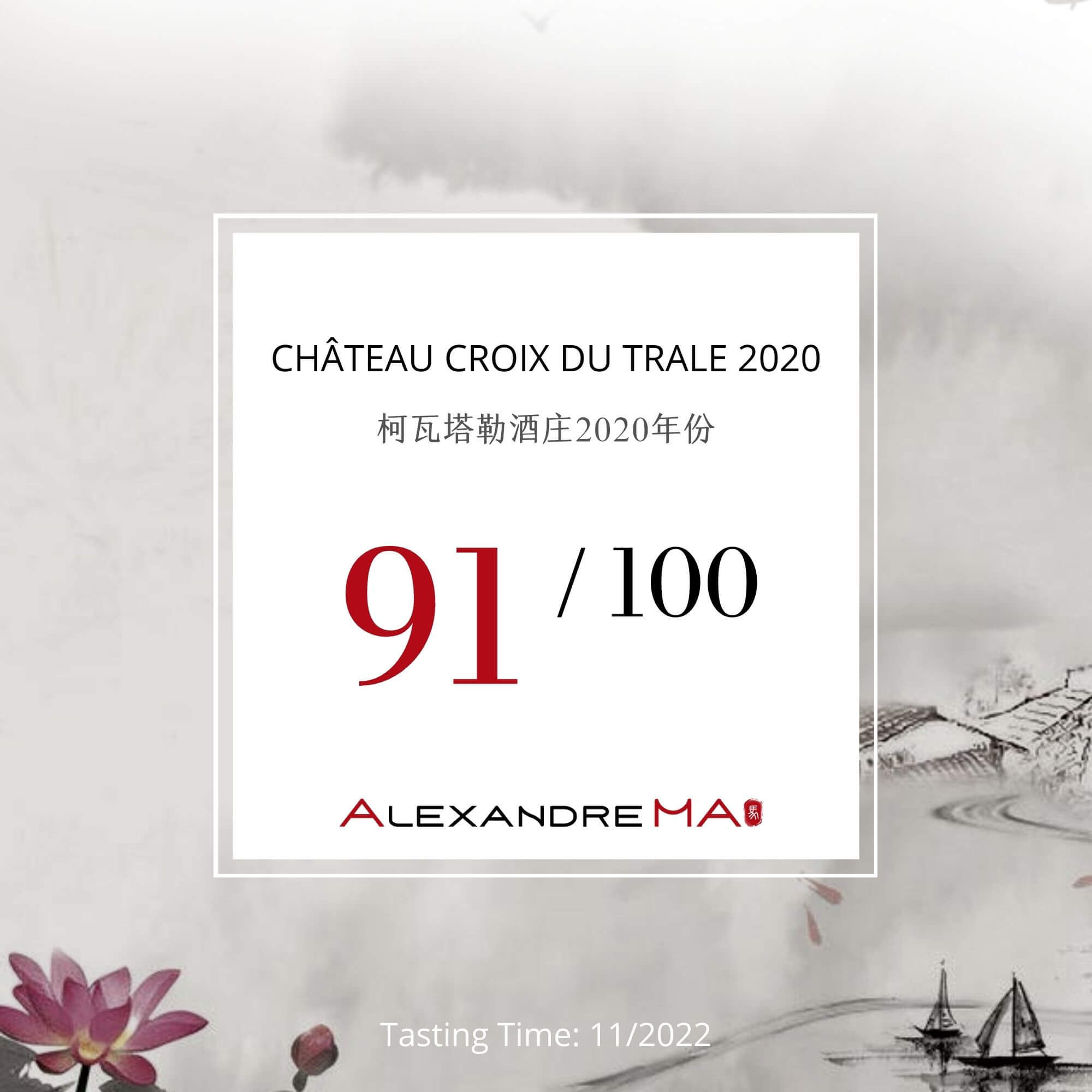 Château Croix du Trale 2020 - Alexandre MA