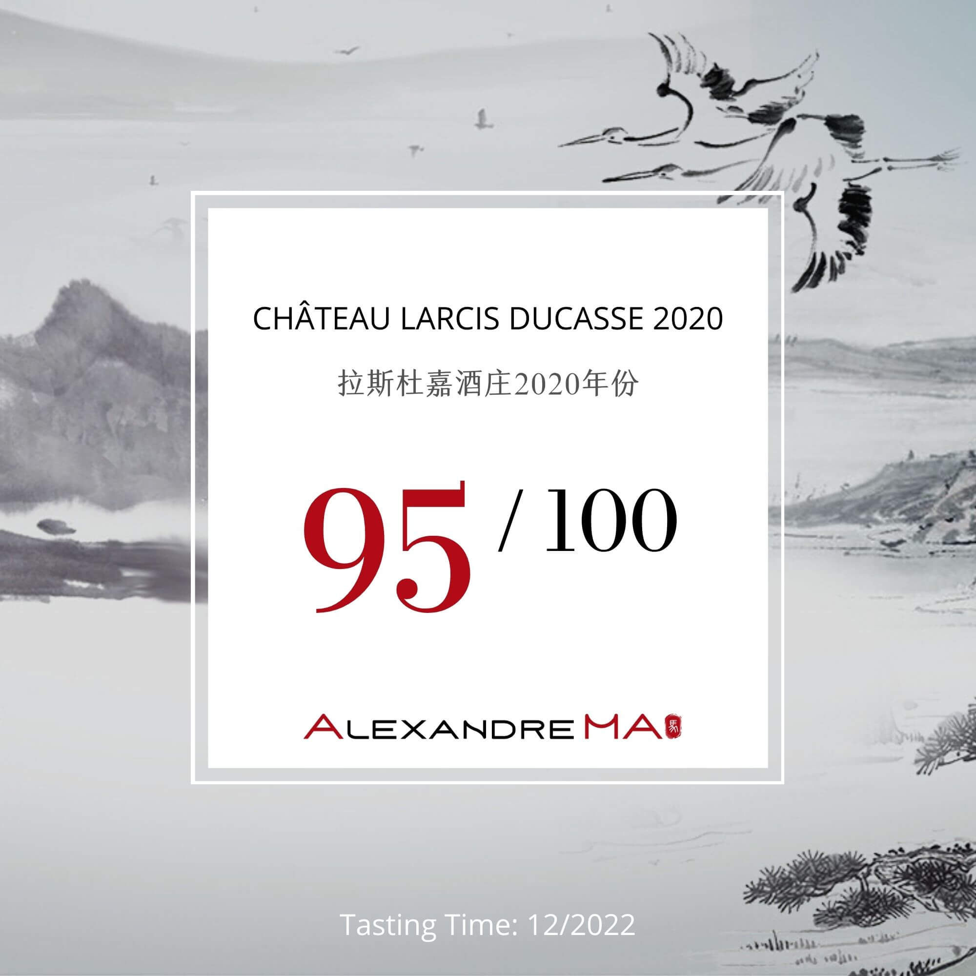 Château Larcis Ducasse 2020 - Alexandre MA