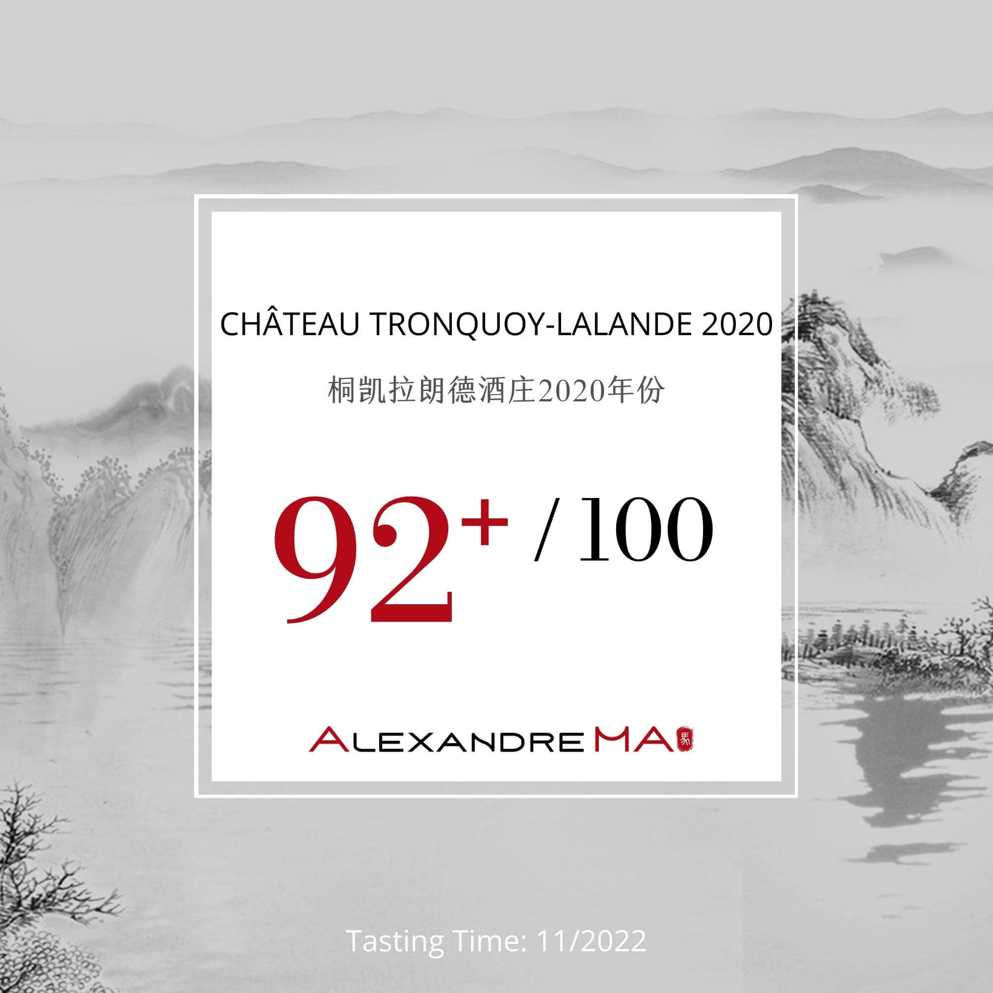 Château Tronquoy-Lalande 2020 - Alexandre MA