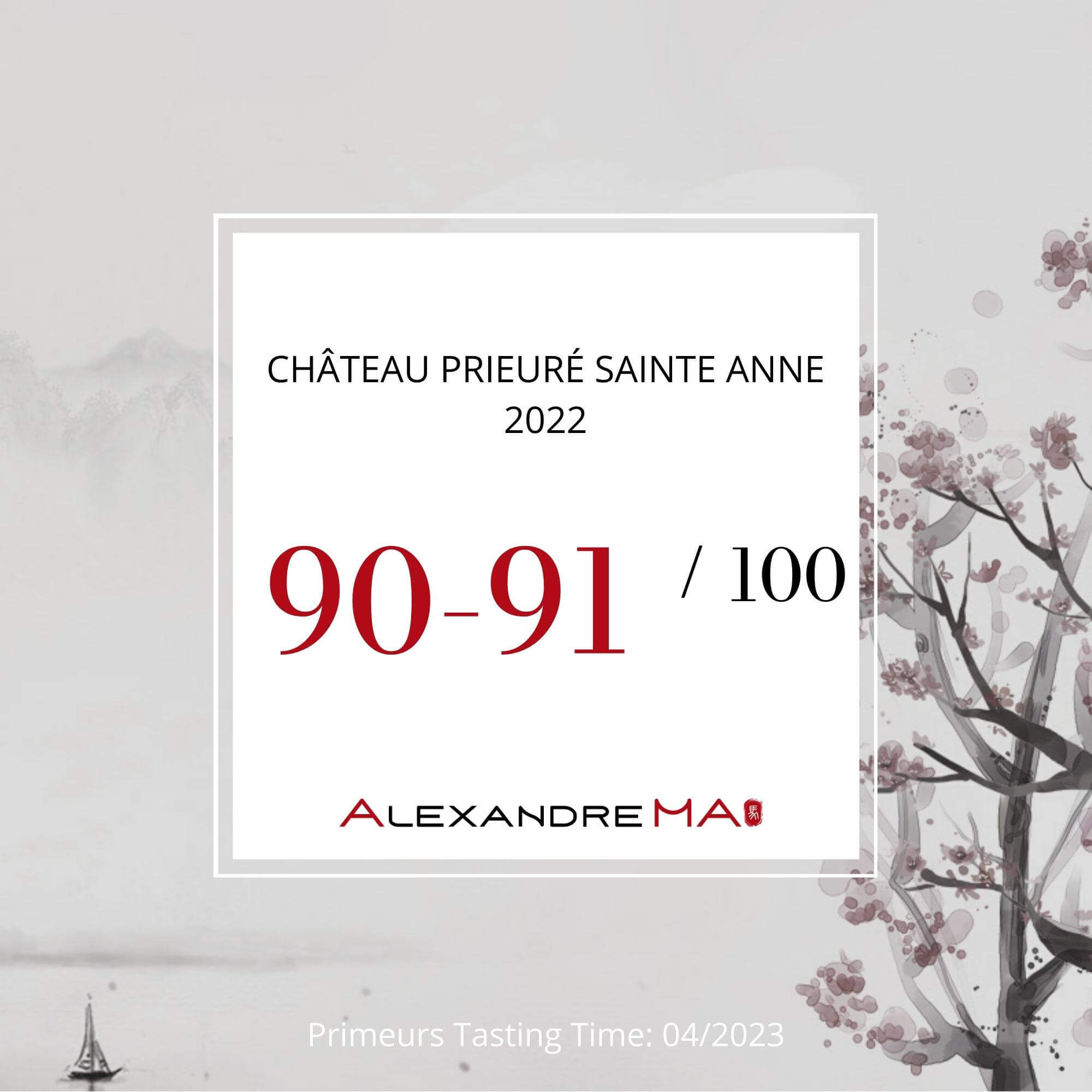 Château Prieuré Sainte Anne 2022 Primeurs - Alexandre MA
