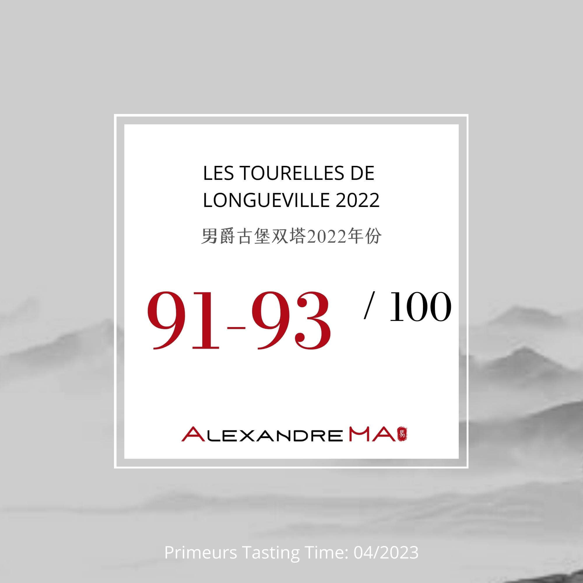 Château Pichon Baron – Les Tourelles de Longueville 2022 Primeurs - Alexandre MA