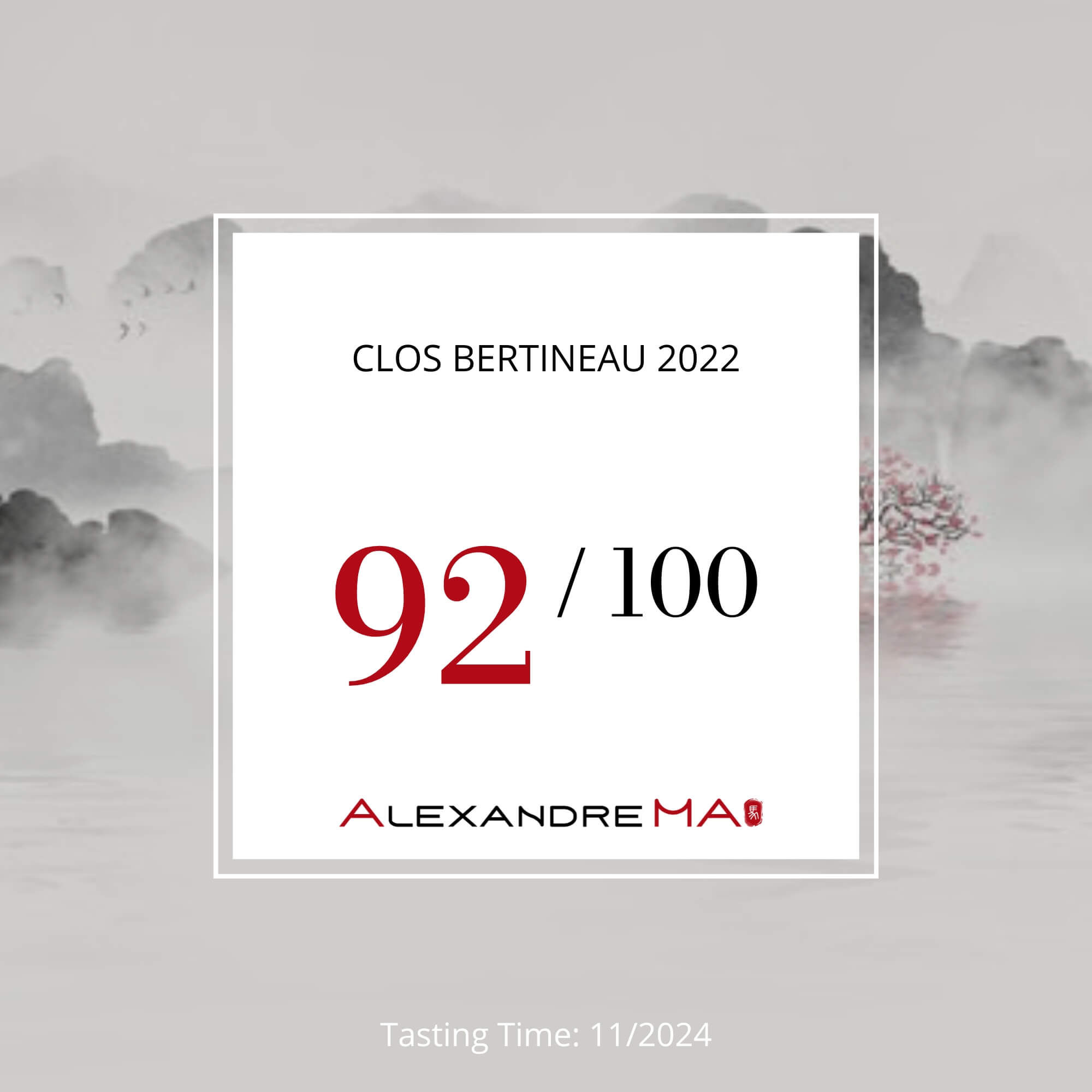 Clos Bertineau 2022 - Alexandre Ma