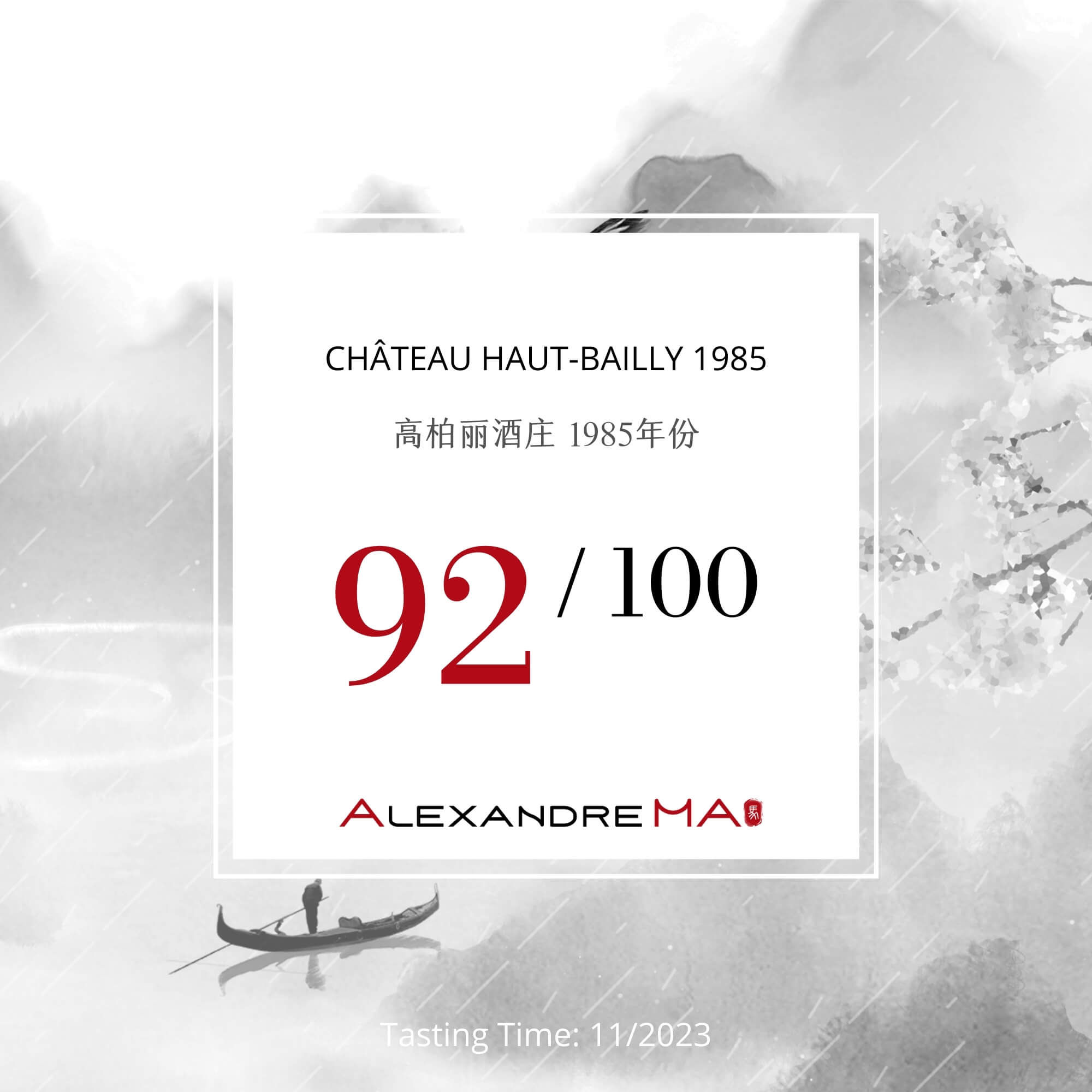 Château Haut-Bailly 1985 - Alexandre MA