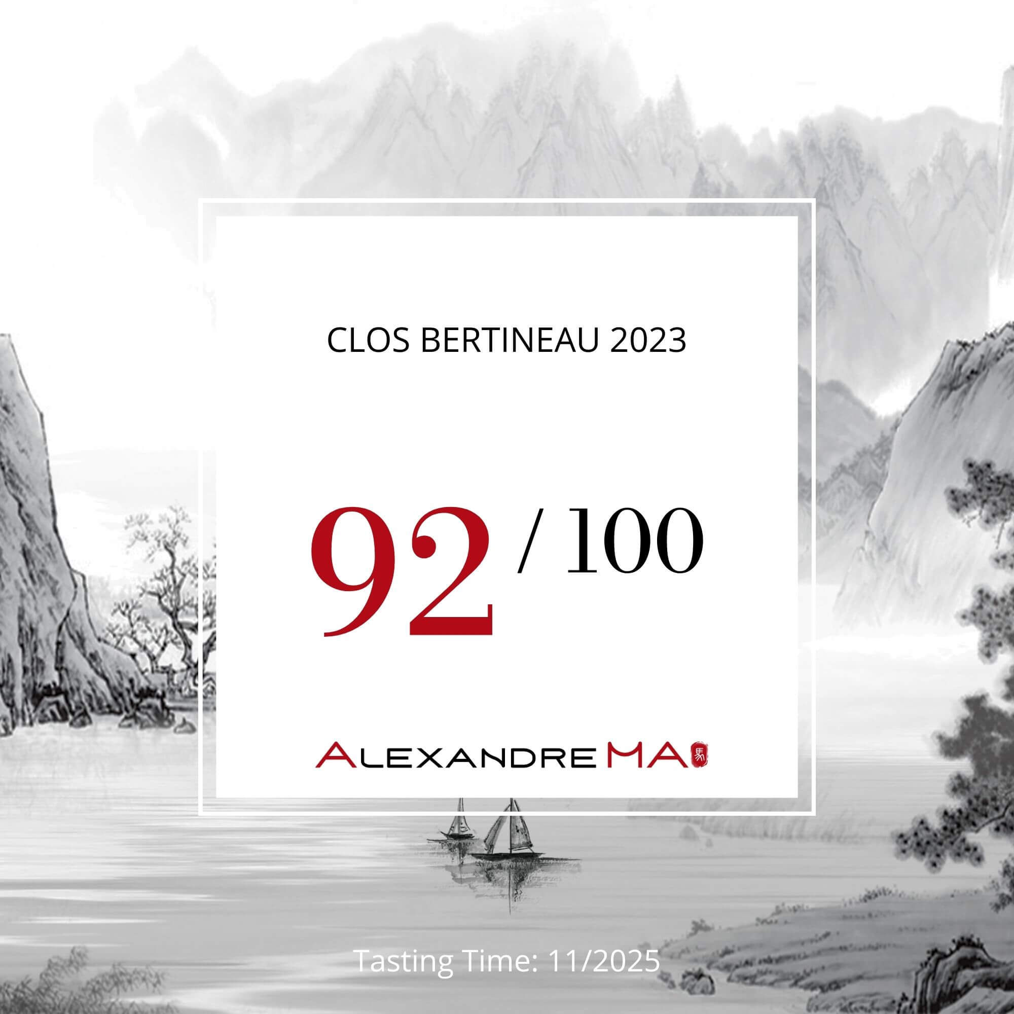 Clos Bertineau 2023 - Alexandre Ma