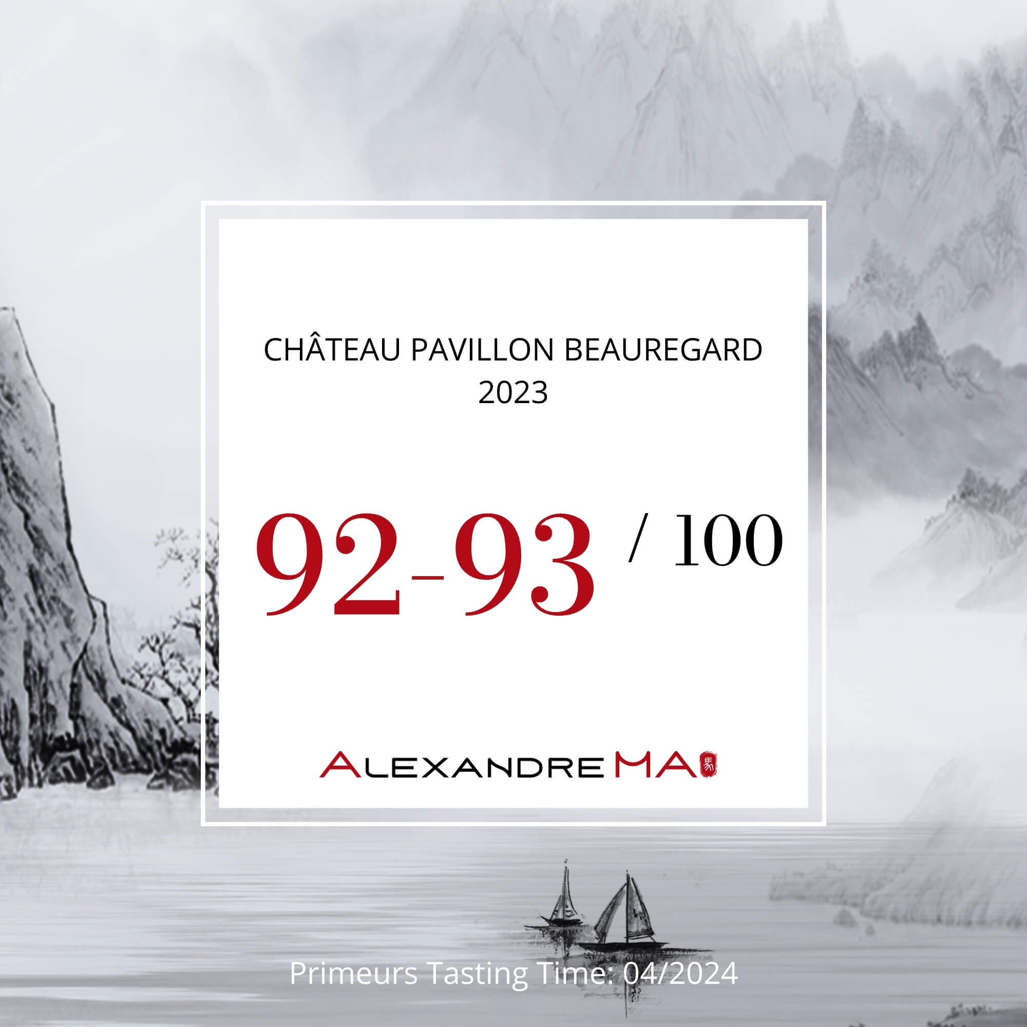 Château Pavillon Beauregard 2023 Primeurs - Alexandre Ma