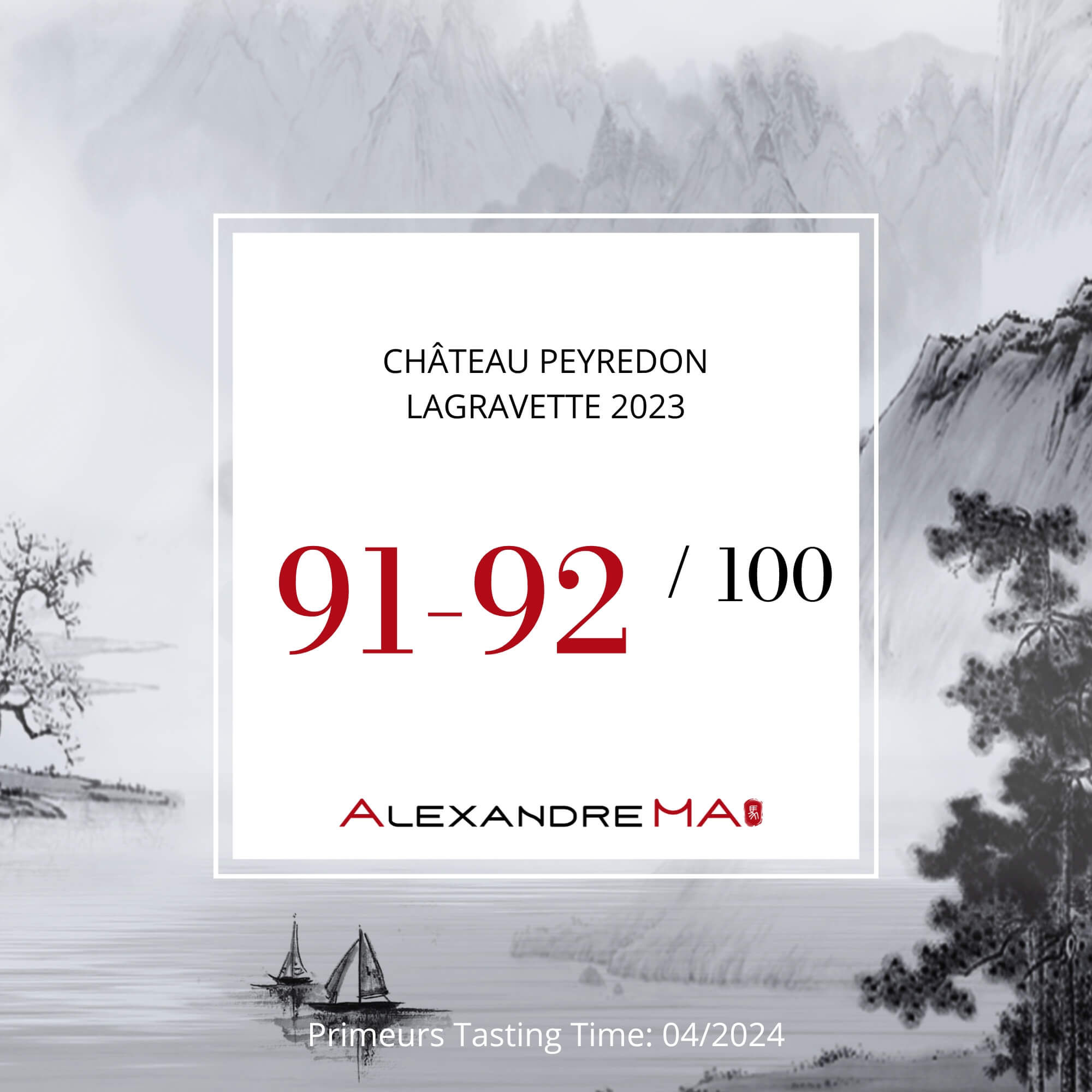 Château Peyredon Lagravette 2023 Primeurs - Alexandre Ma