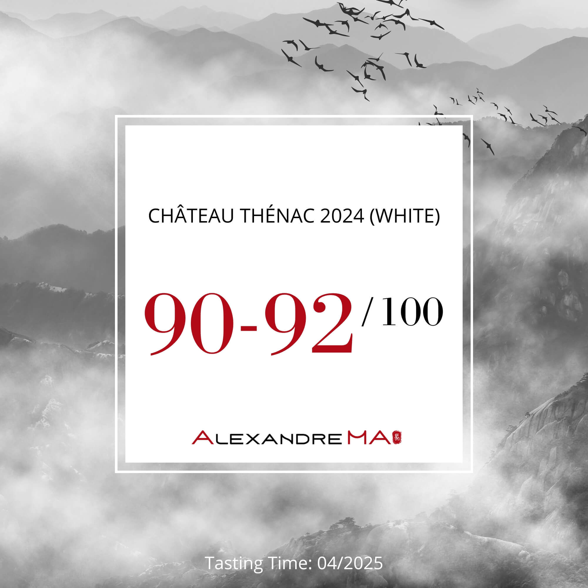 Château Thénac 2024-White Primeurs - Alexandre MA