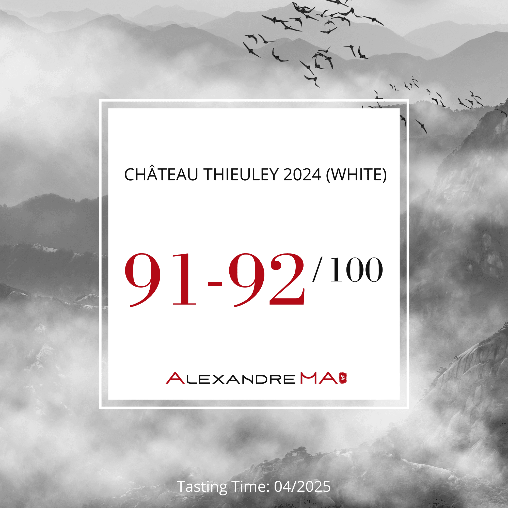 Château Thieuley 2024-White Primeurs - Alexandre MA