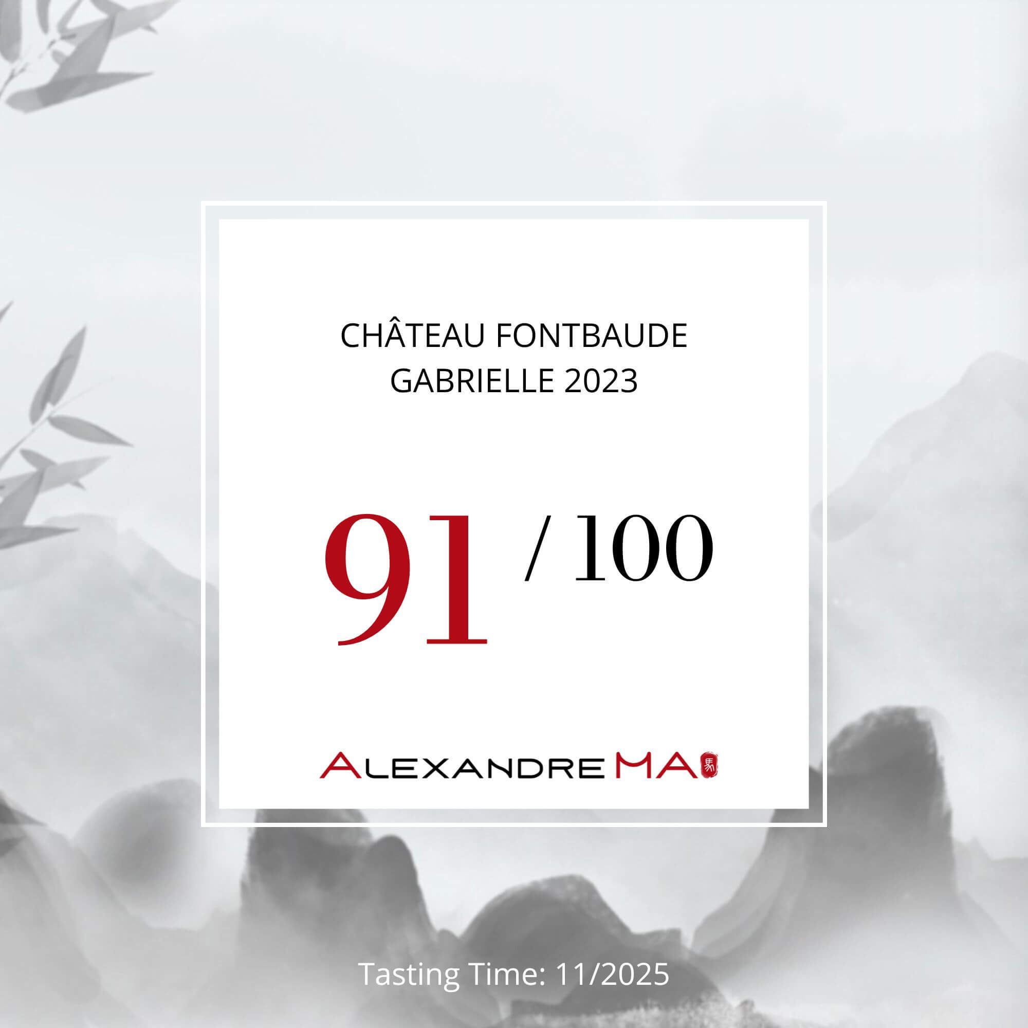 Château Fontbaude-Gabrielle 2023 - Alexandre MA