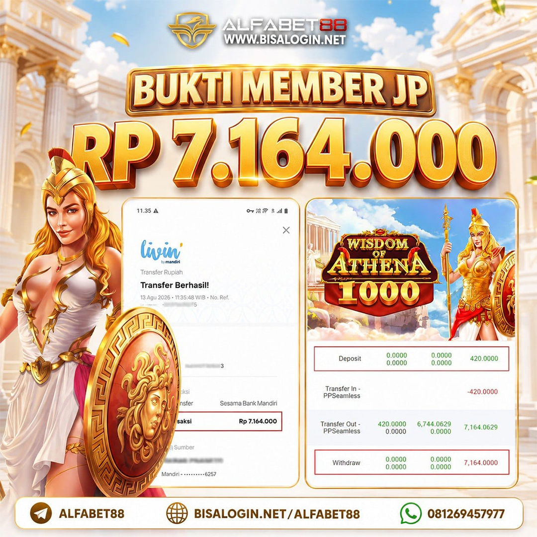 MEMBER JACKPOT PP Wisdom of Athena IDR 7.164.000