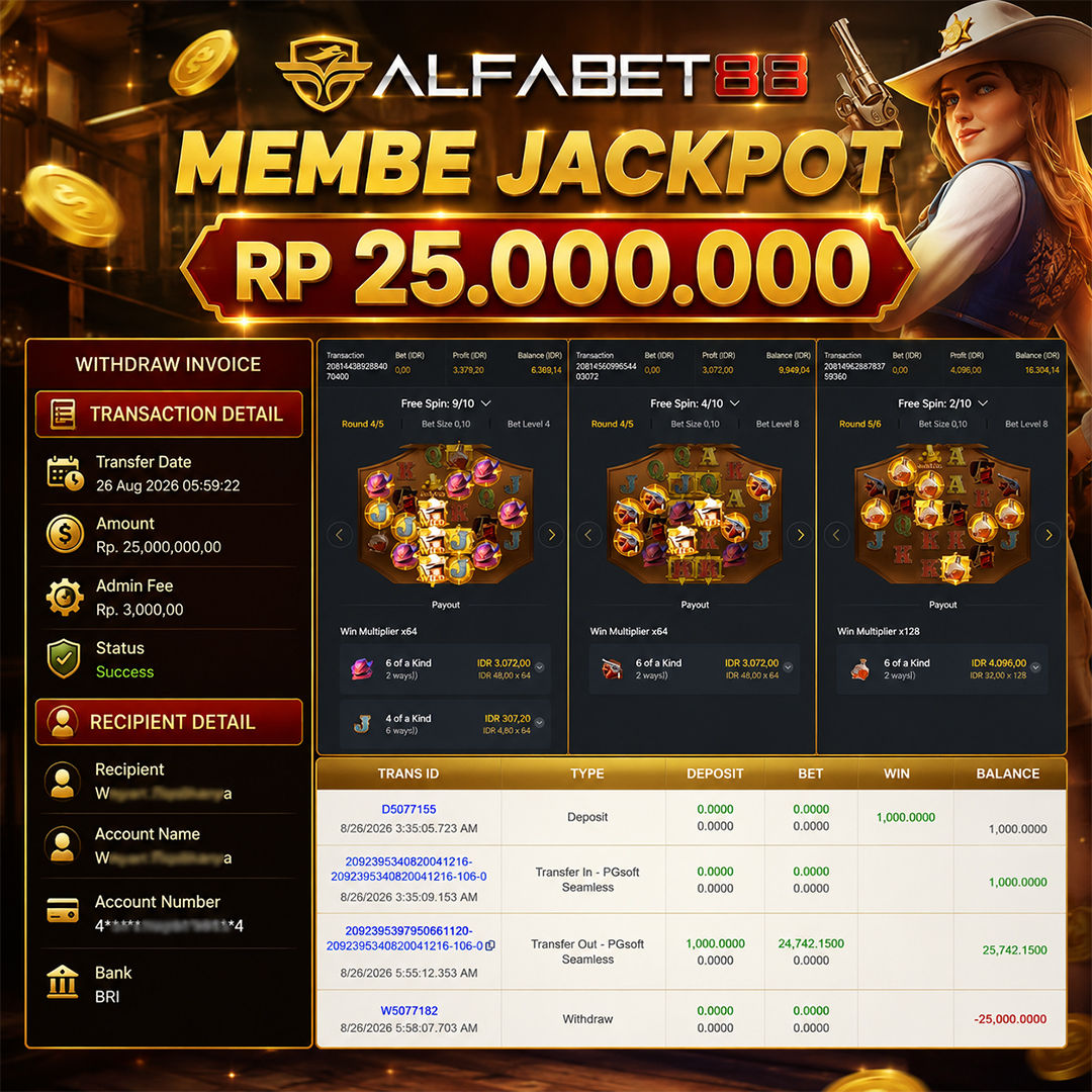 MEMBER JACKPOT Wild Bounty Showdown IDR 25.000.000