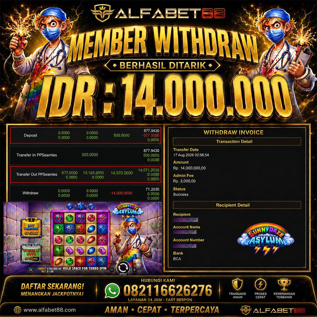 MEMBER JACKPOT Sunnydaze Asylum IDR 14.000.000