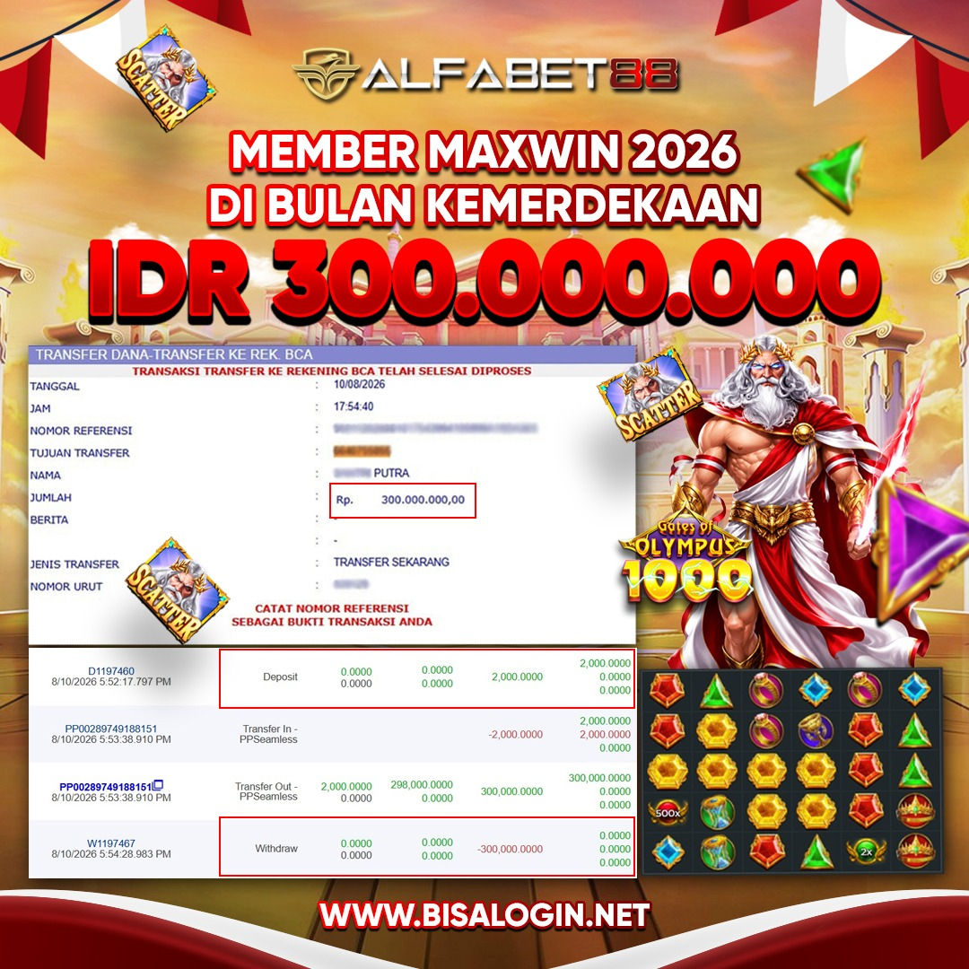 MEMBER JACKPOT PP Gates of Olympus 1000 IDR 300.000.000