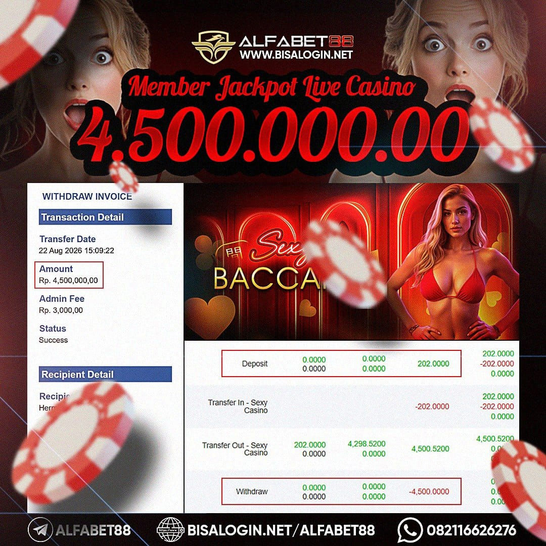 MEMBER JACKPOT Sexy Gaming Live Casino IDR 4.500.000